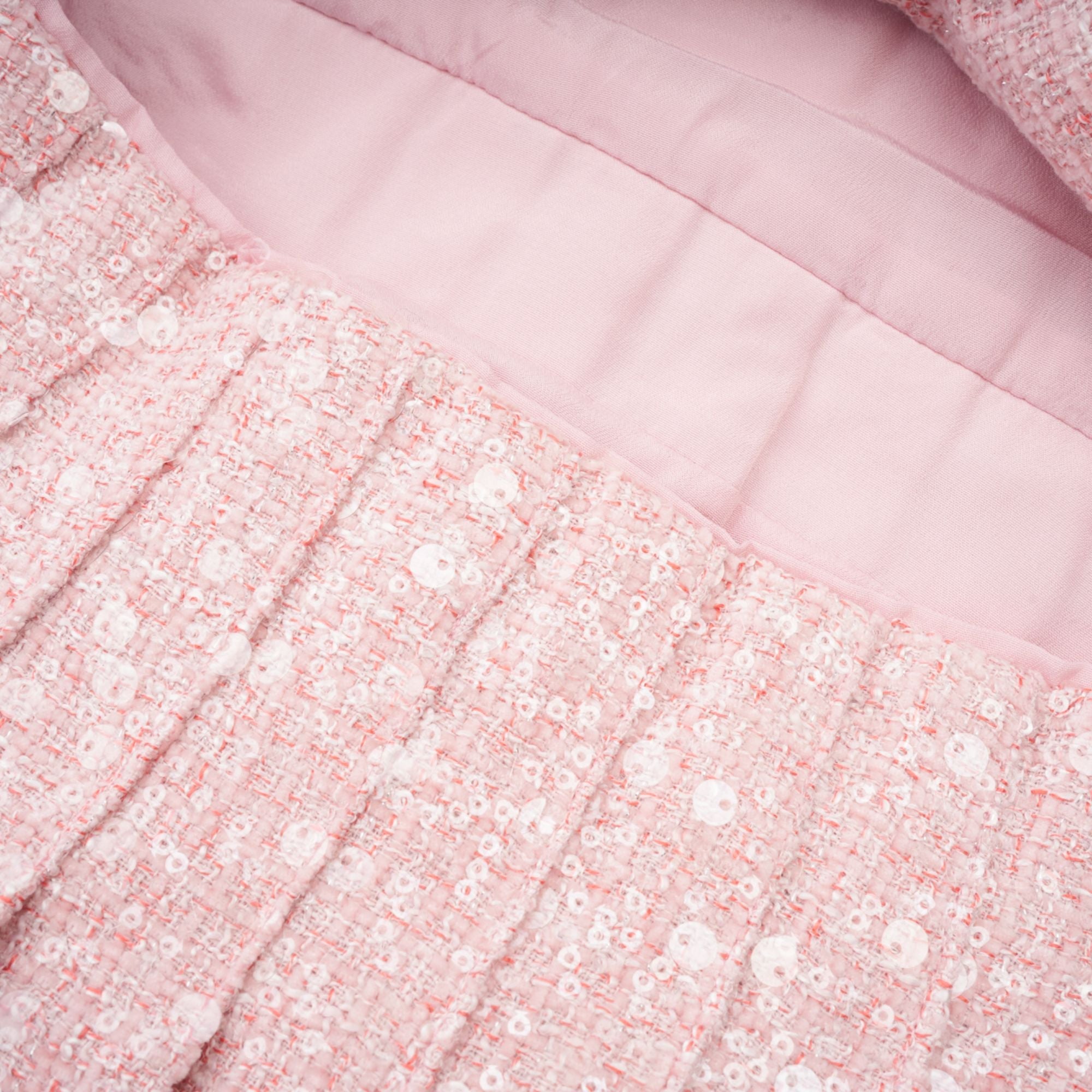 Élise pink pleated embellished mini dress (Final Sale-US Only)