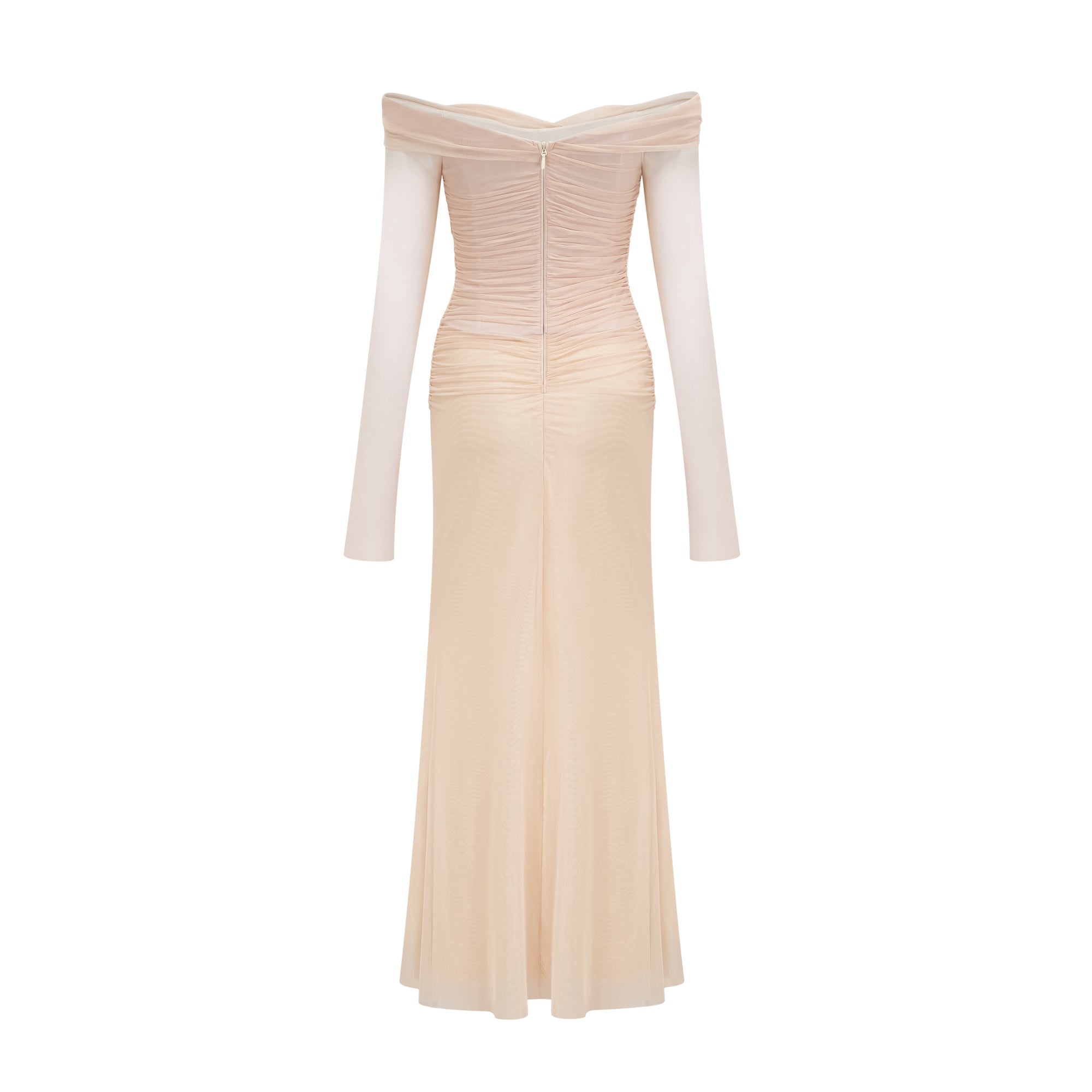 Quintina ruched tulle maxi dress