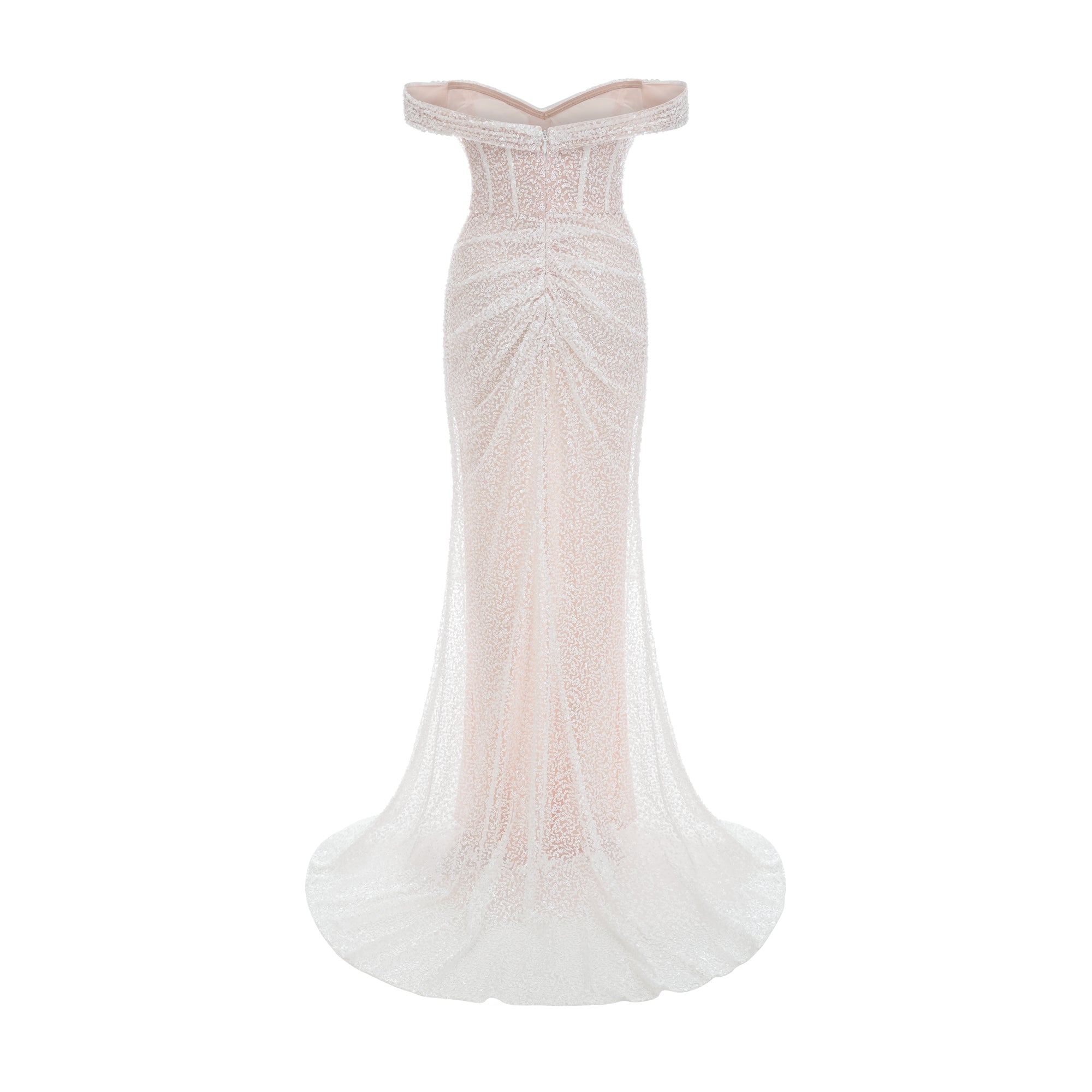 Margot white embellished off-shoulder maxi dress