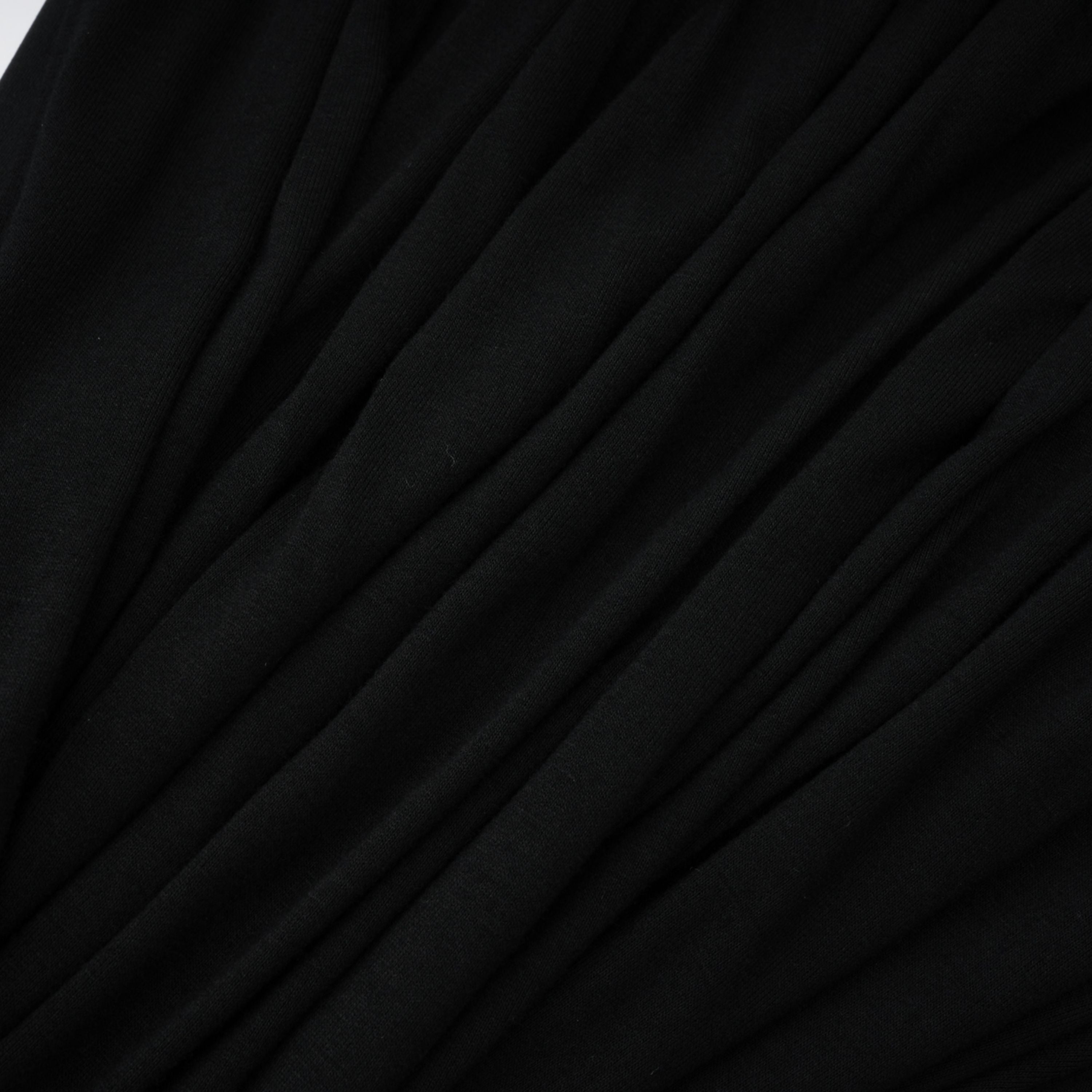 Gianina Black Deep V-Neck Draped Jumpsuit