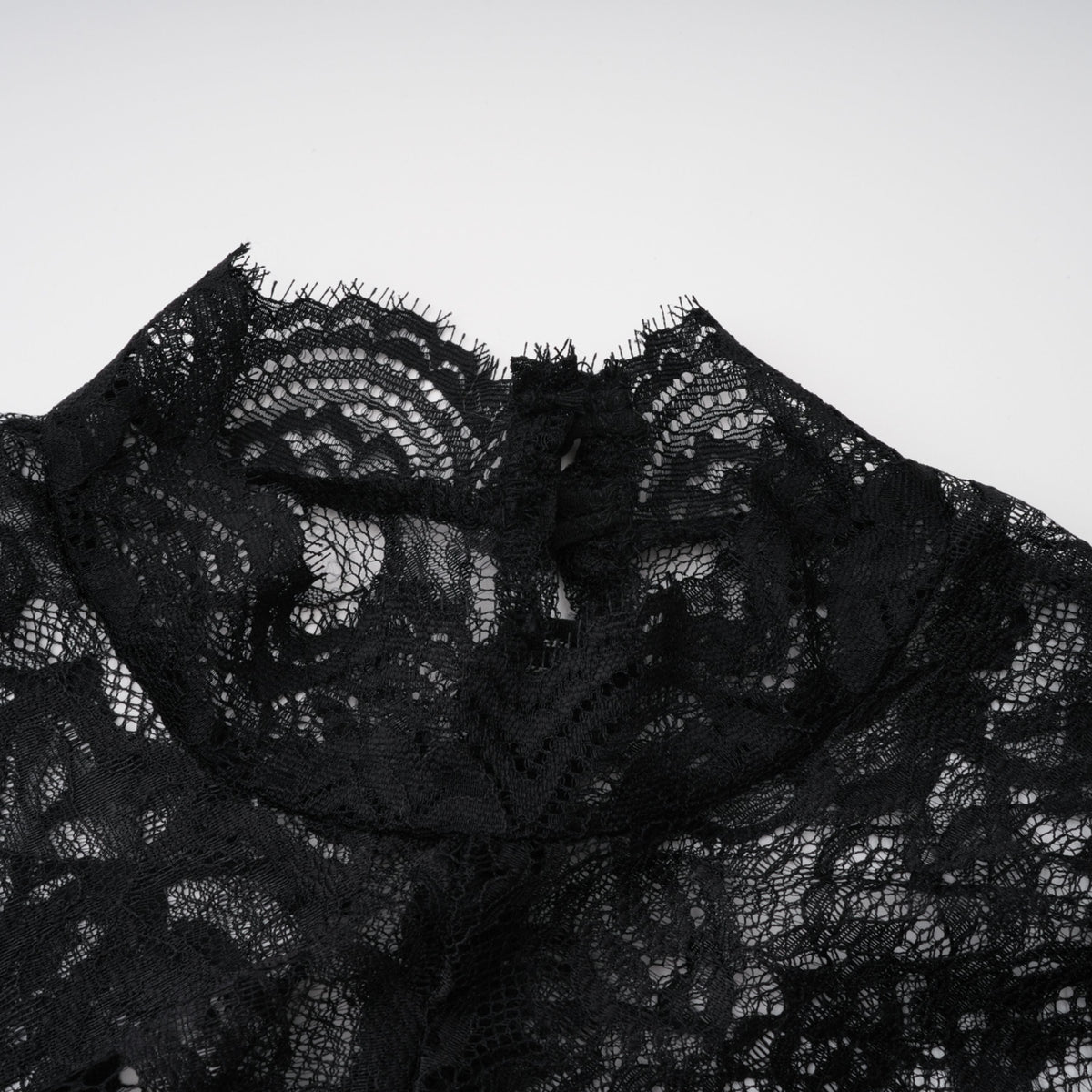 bokamoso black lace panel maxi gown
