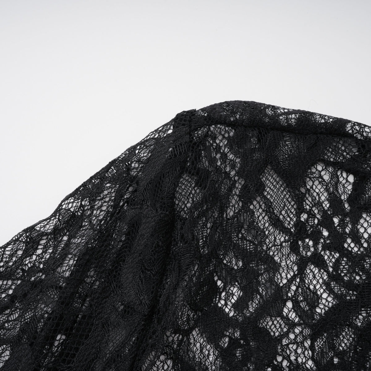 bokamoso black lace panel maxi gown