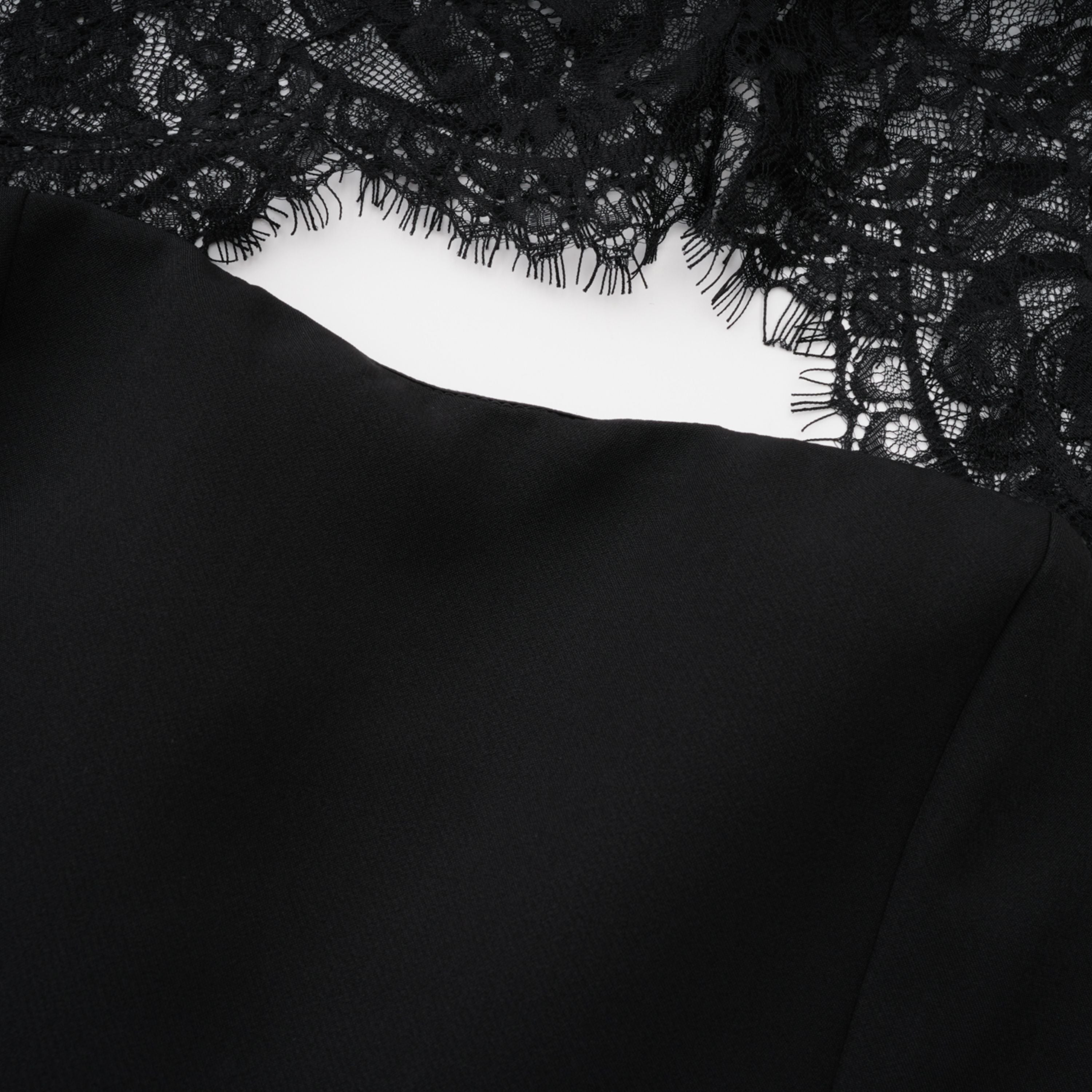 Bokamoso Black Lace Panel Maxi Gown (Final Sale-US Only)