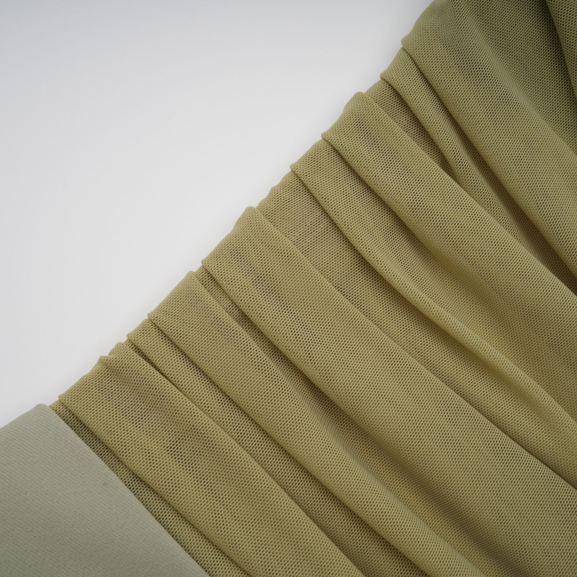 Estelle off-shoulder semi-sheer midi dress in Green (Final Sale-US Only)