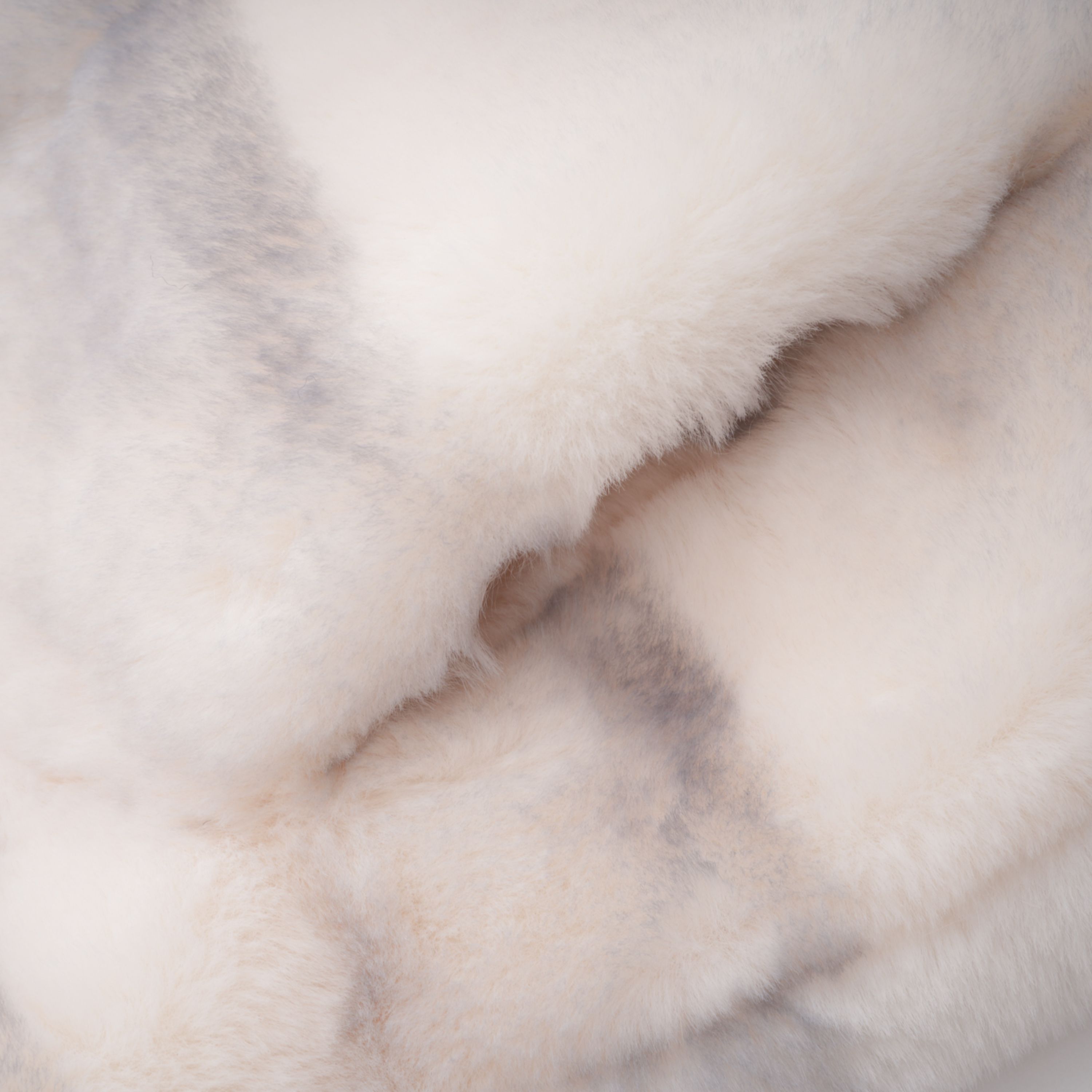 Alina White Gradient Faux Fur Short Coat