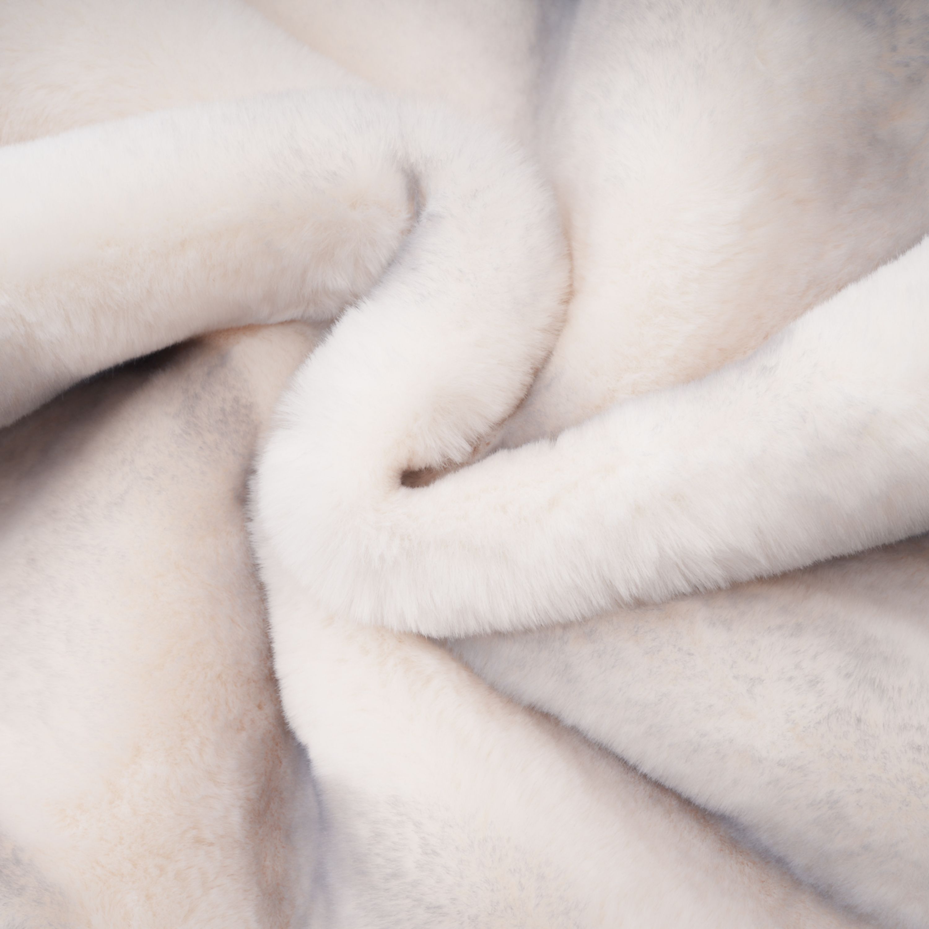 Alina White Gradient Faux Fur Short Coat