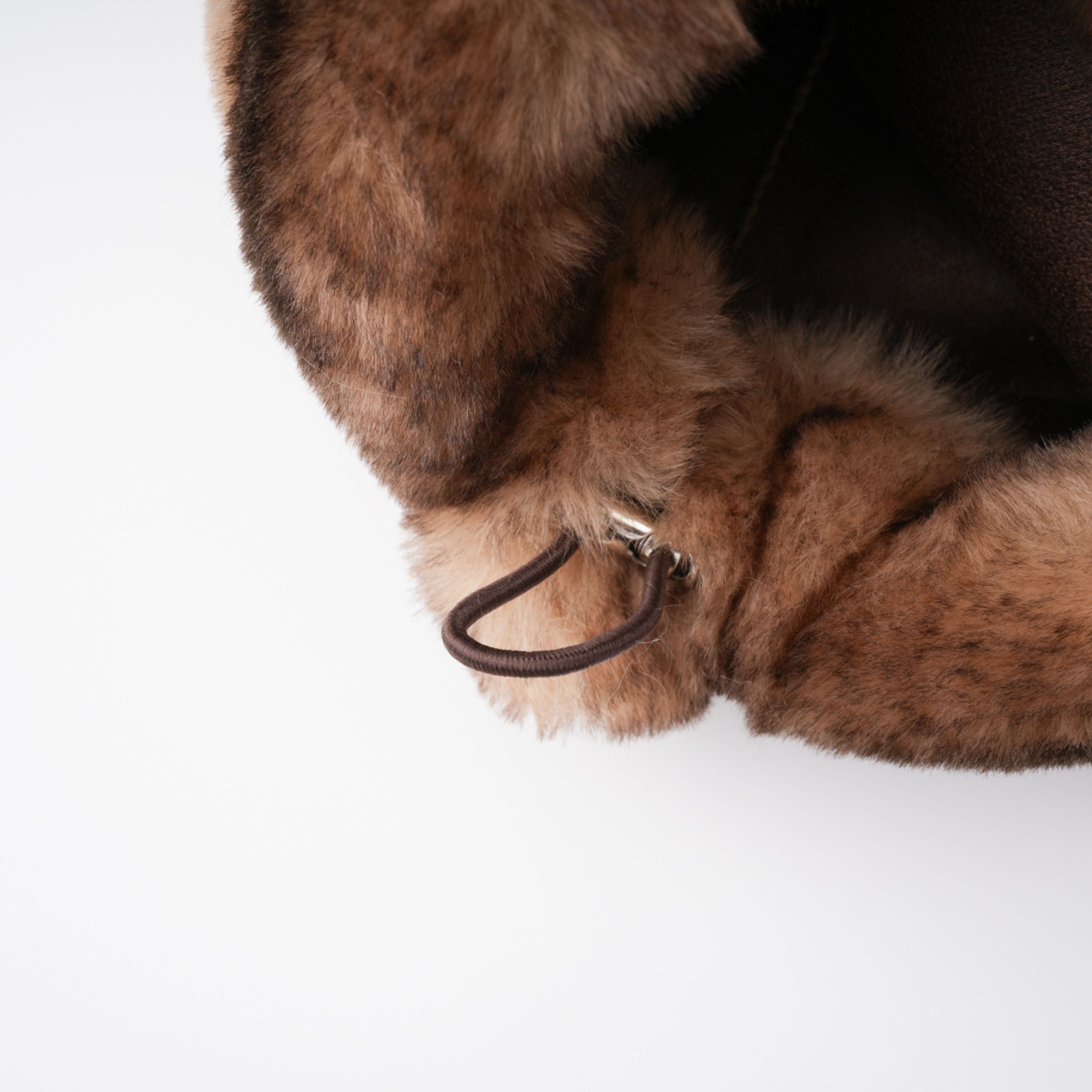 Alina Brown Gradient Faux Fur Short Coat