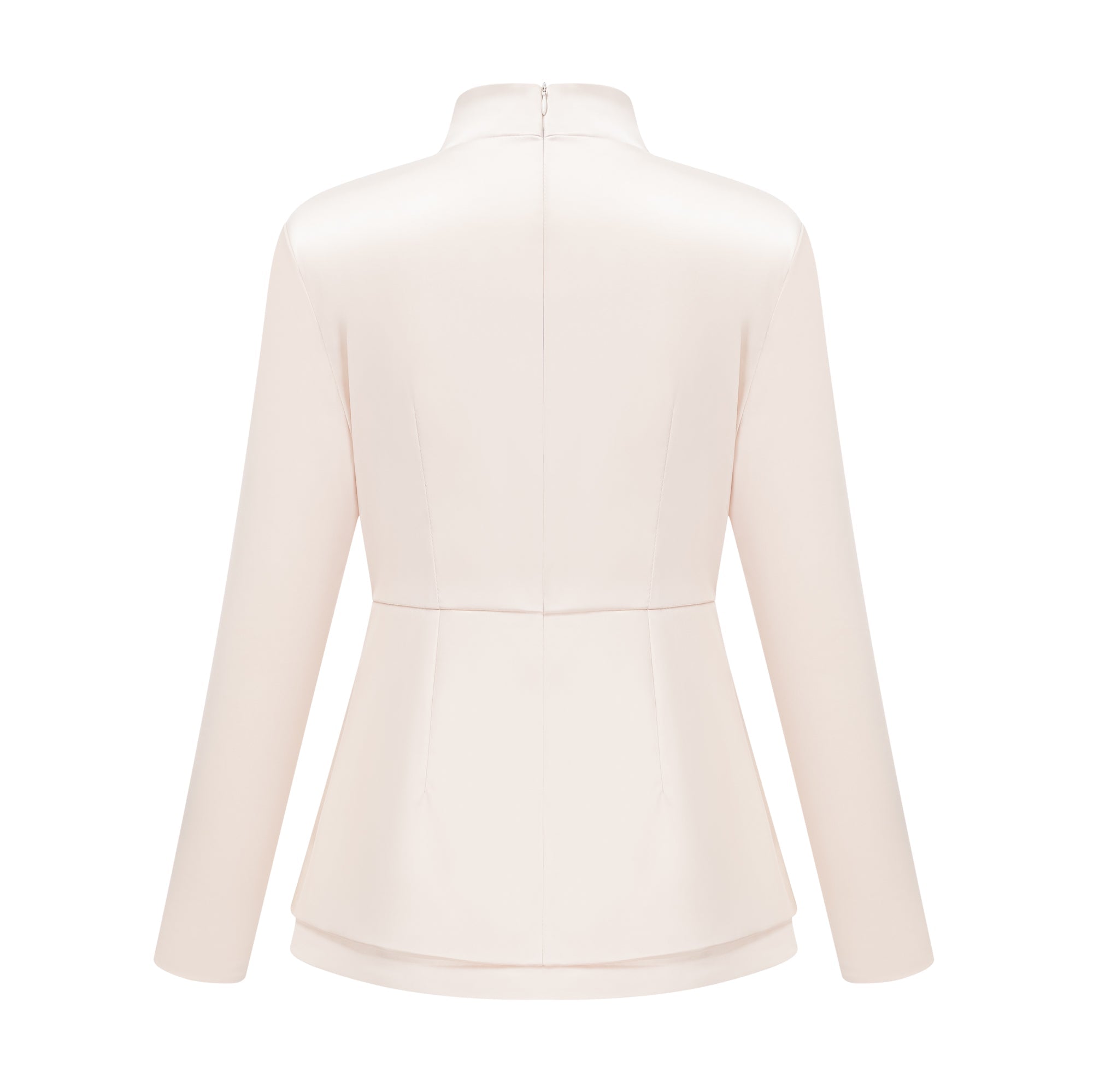 Roxanne Neutral Mock Neck Blouse & Mermaid Skirt Set (Final Sale-US Only)