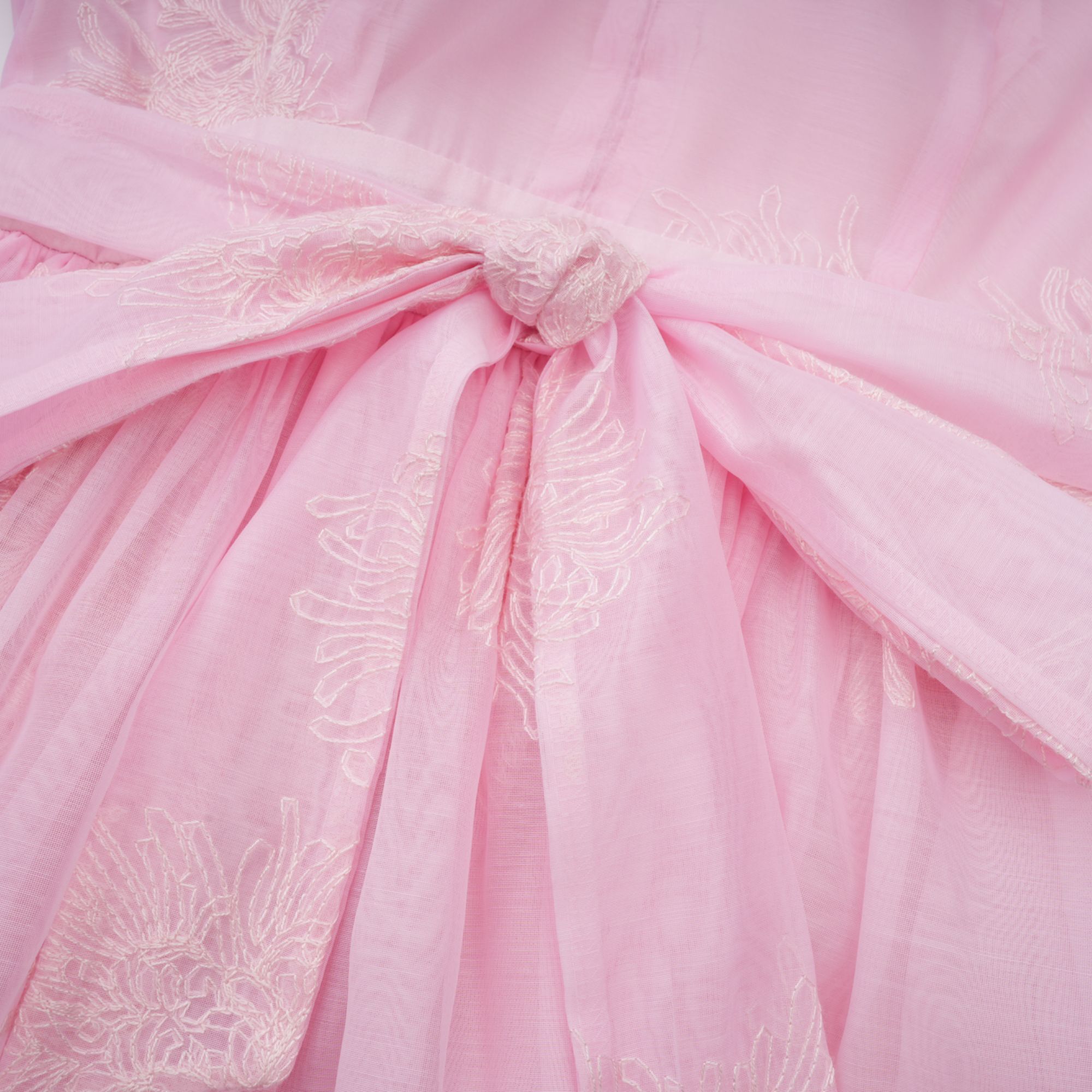 Florence pink floral-embroidered layered mini dress (Final Sale)