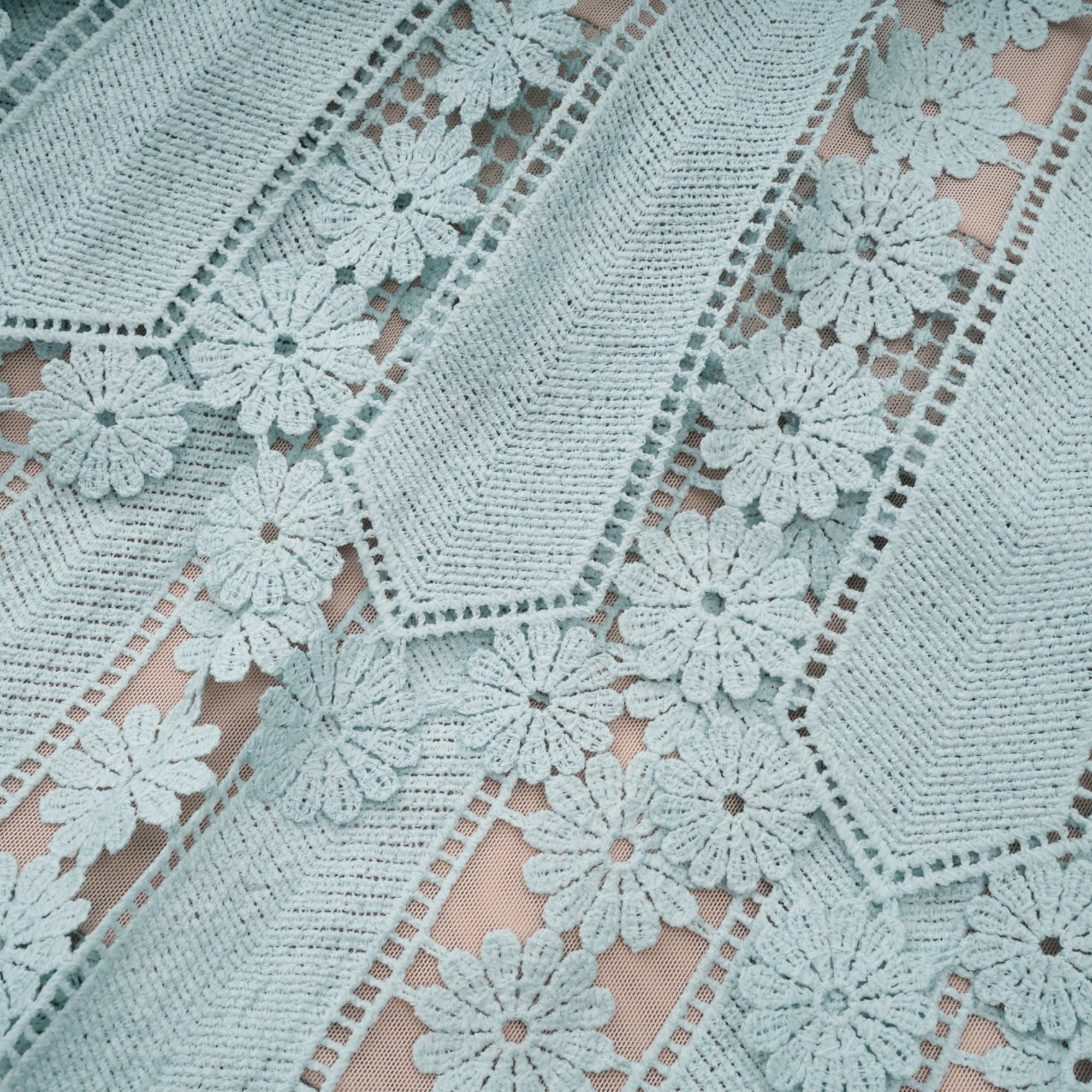 Océane green floral embroidered midi dress (Final Sale-US Only)