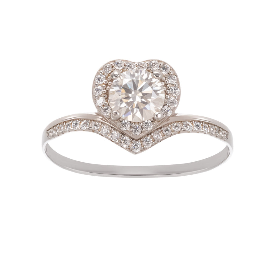 Révérence Heart Shaped Sterling Silver Ring