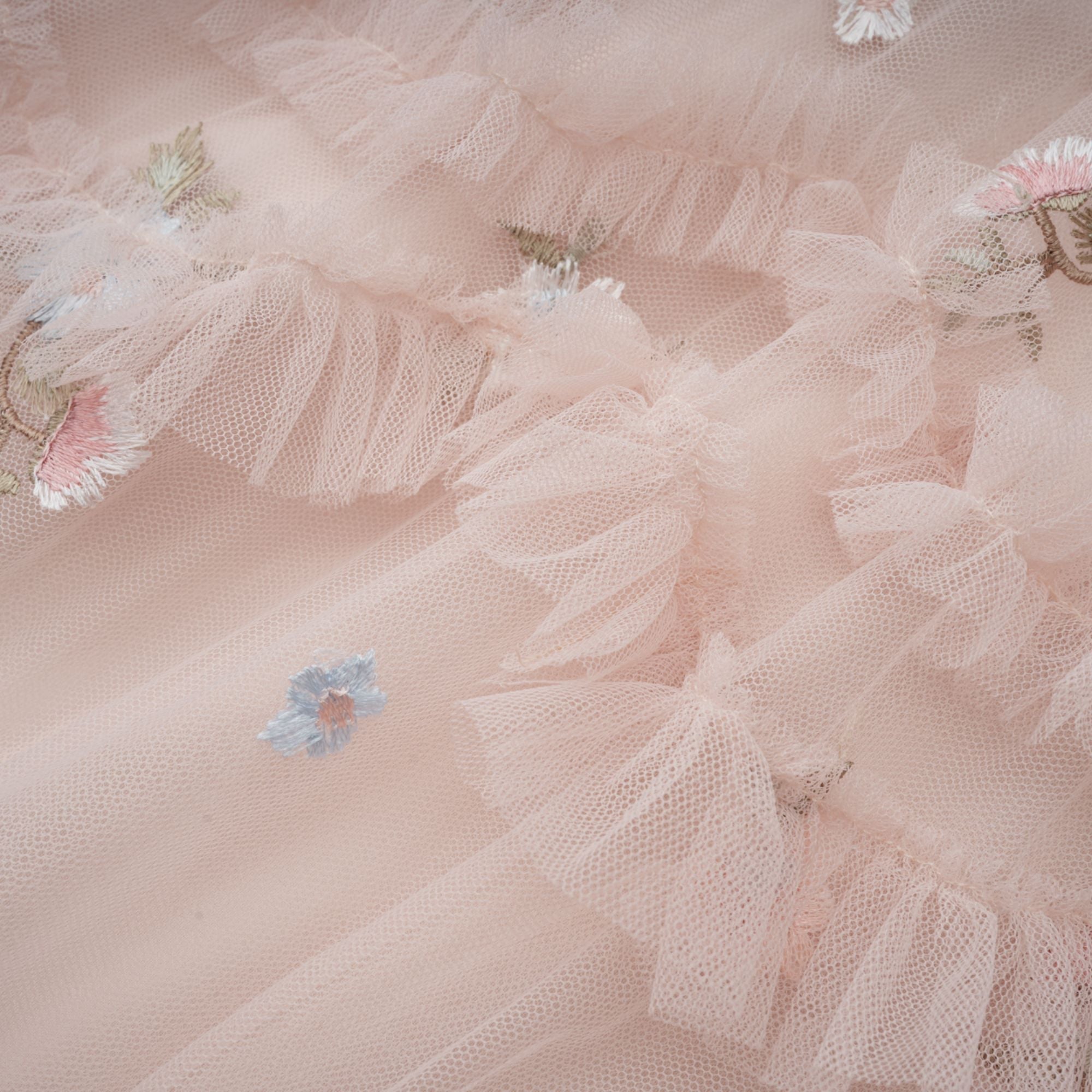 Kévina floral-embroidered tiered ruffled midi dress