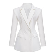 Osanne White Double Breasted Blazer Mini Dress (Final Sale-US Only)