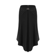 Caribe logo-plaque midi skirt - Black