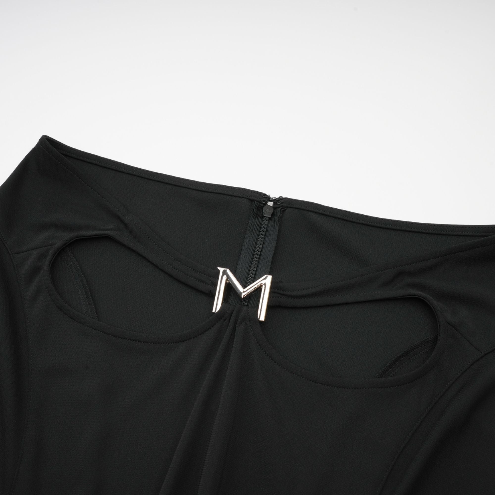 Caribe logo-plaque midi skirt - Black
