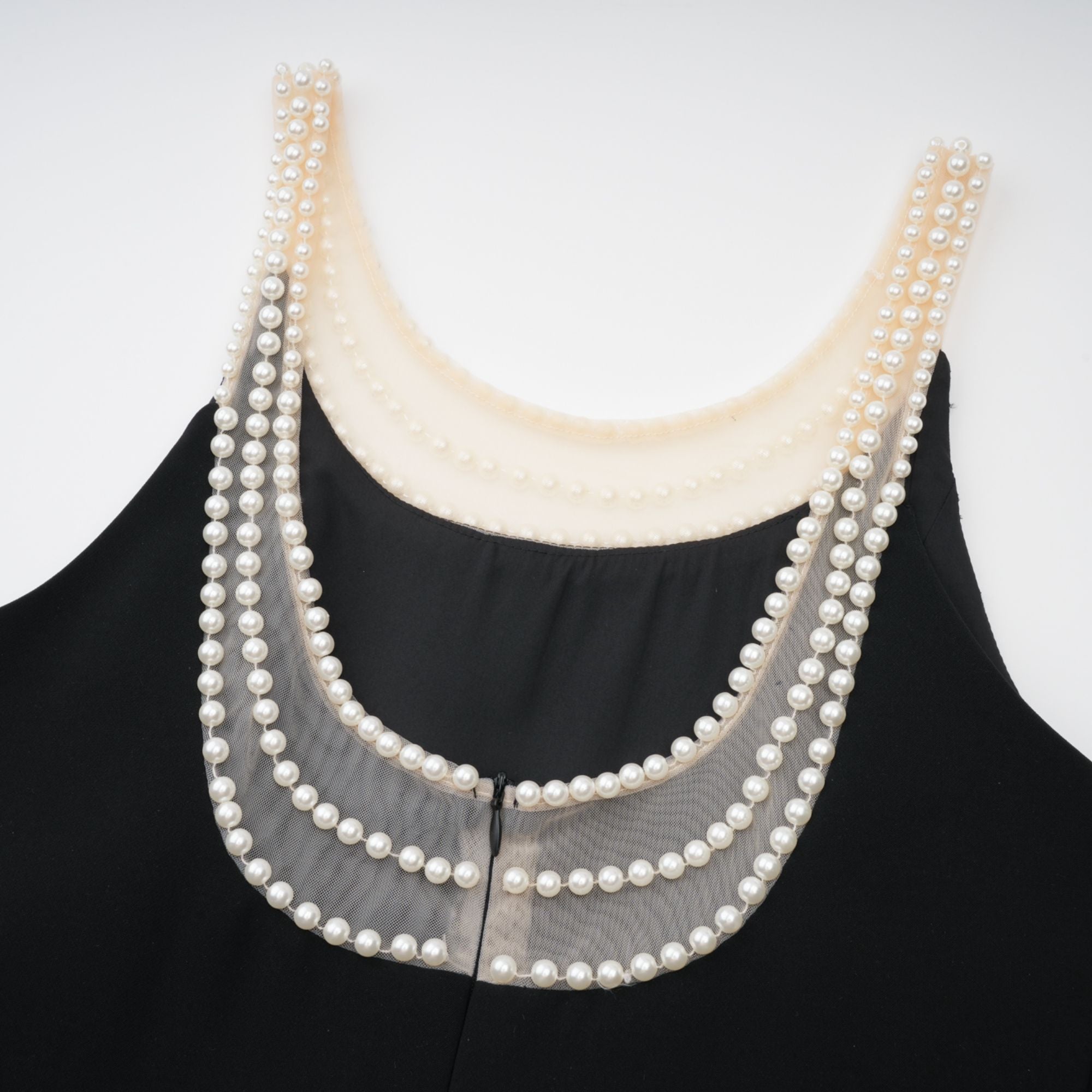 Danaé black faux-pearl-embellished mini dress (Final Sale-US Only)