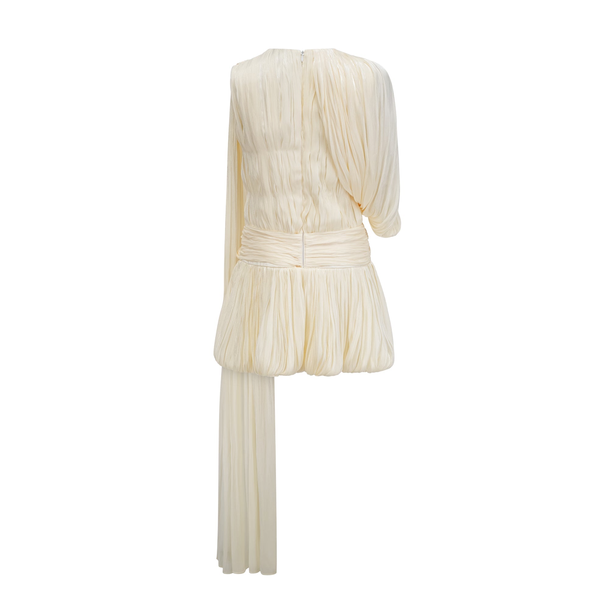 Cyrielle Pleated Mini Dress with Ribbon Design Accent (Final Sale-US Only)
