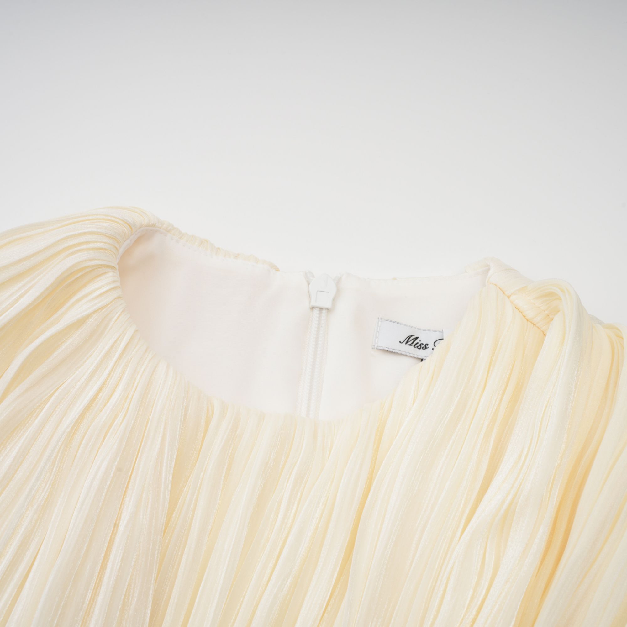 Cyrielle Pleated Mini Dress with Ribbon Design Accent (Final Sale-US Only)