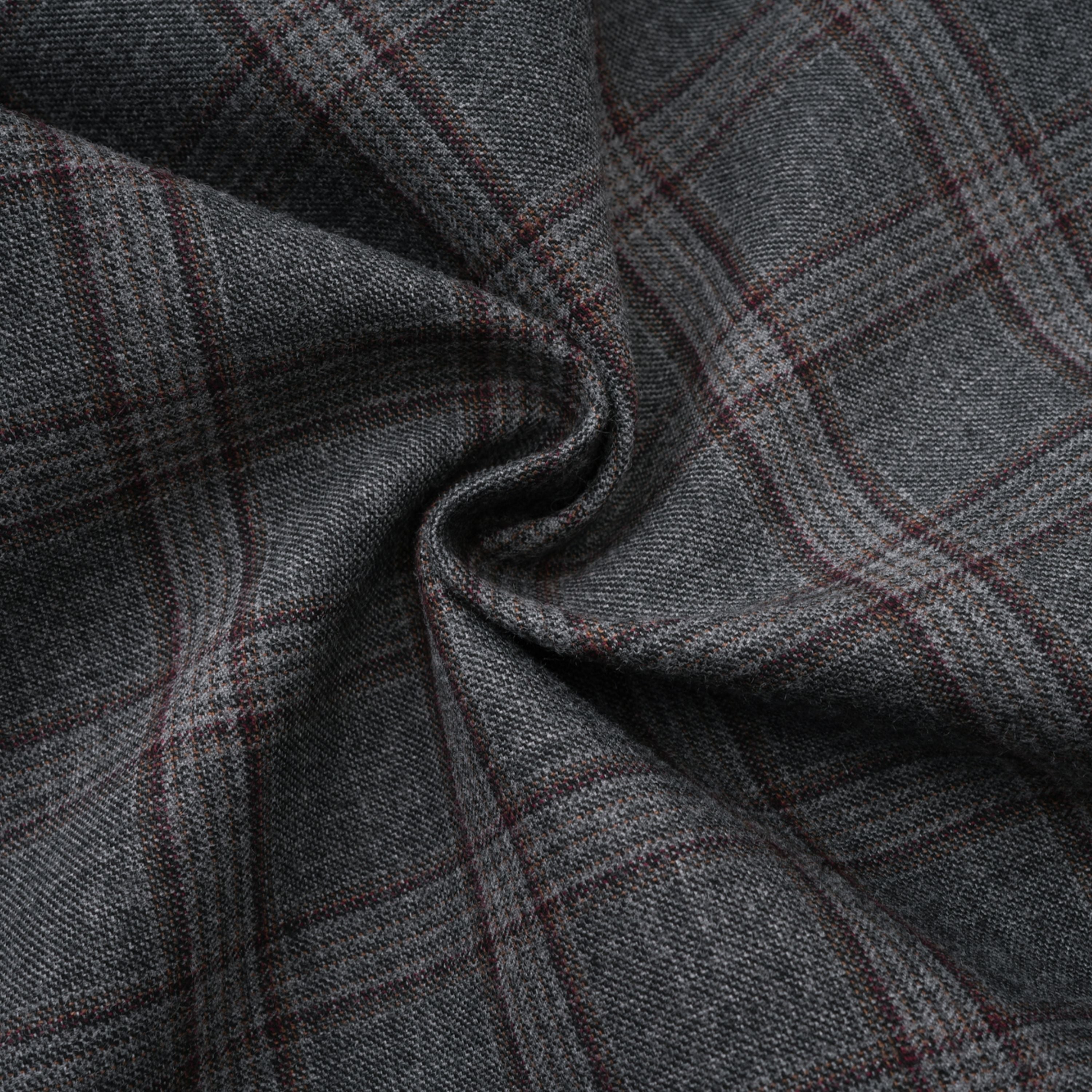 Serena Grey Cut Out Checked Blazer & Skirt Set