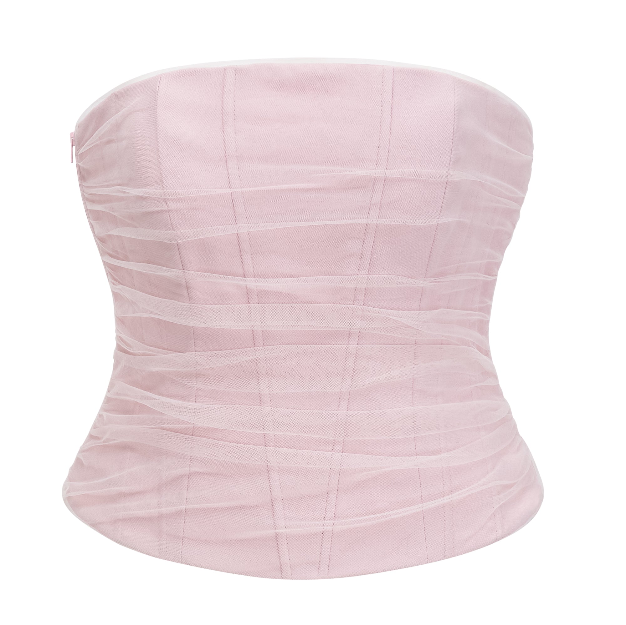 Priscille Pink Shawl & Corset Top & Pleated Skirt Set