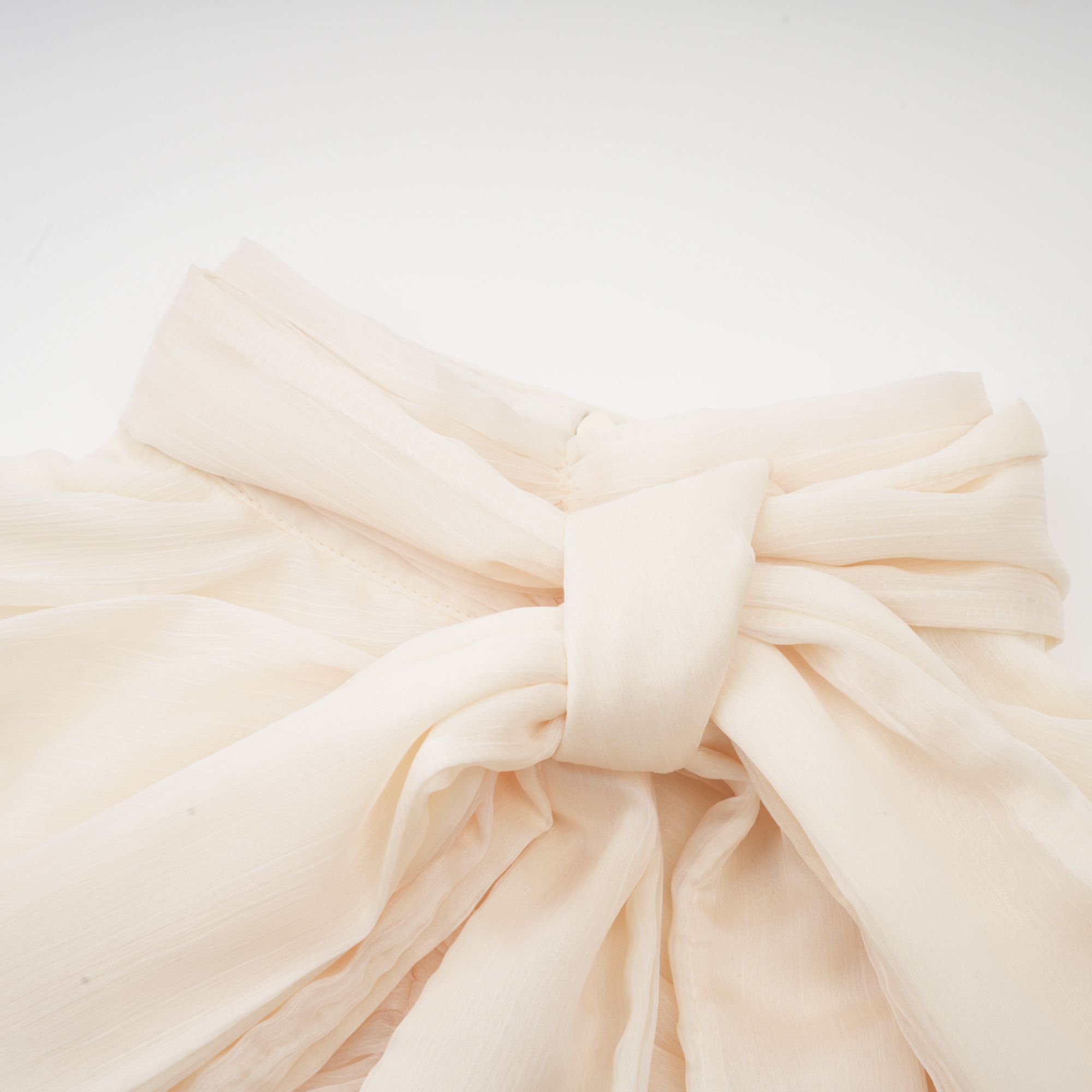 Thibaulte tuck-detail pleated tulle mini dress - White