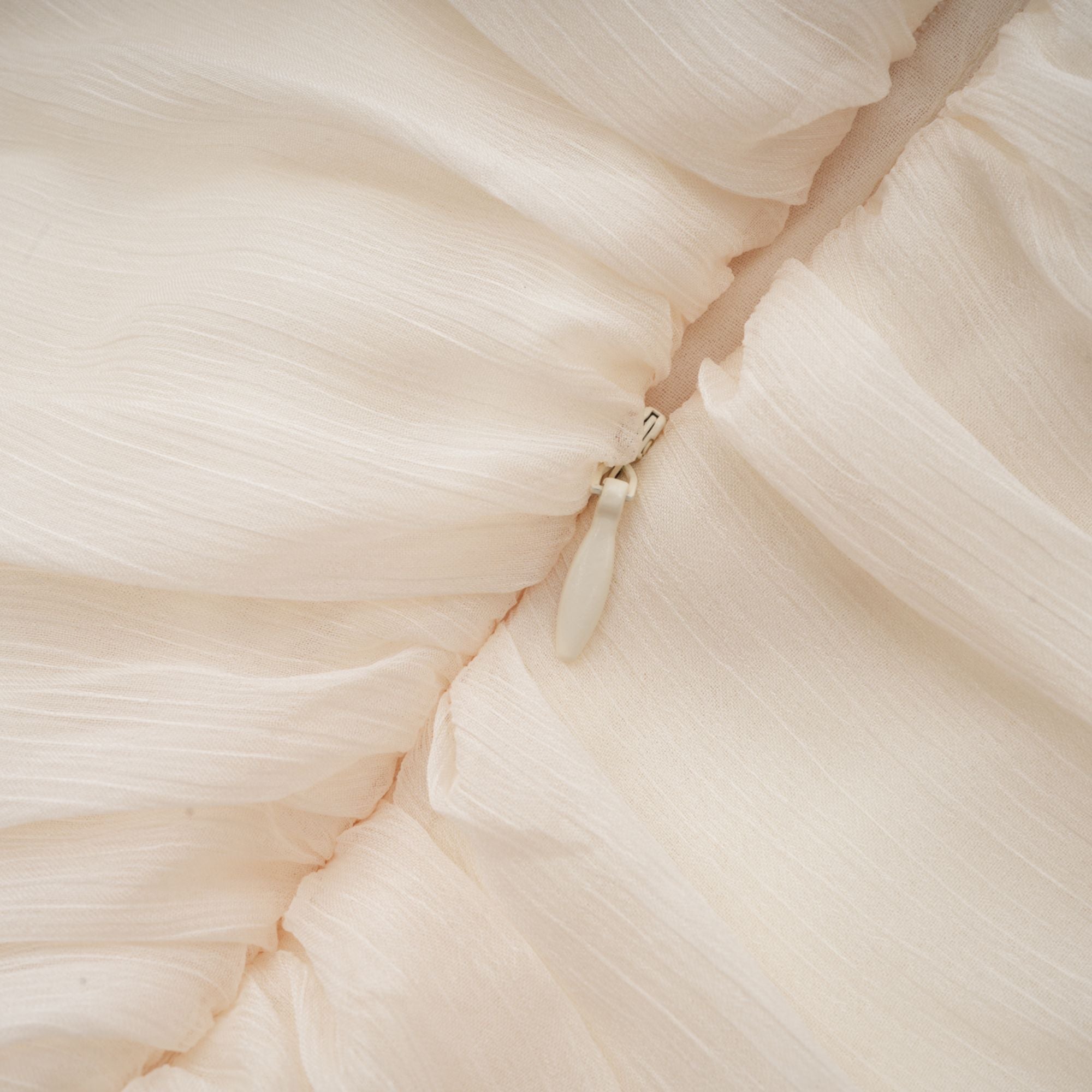 Thibaulte tuck-detail pleated tulle mini dress - White