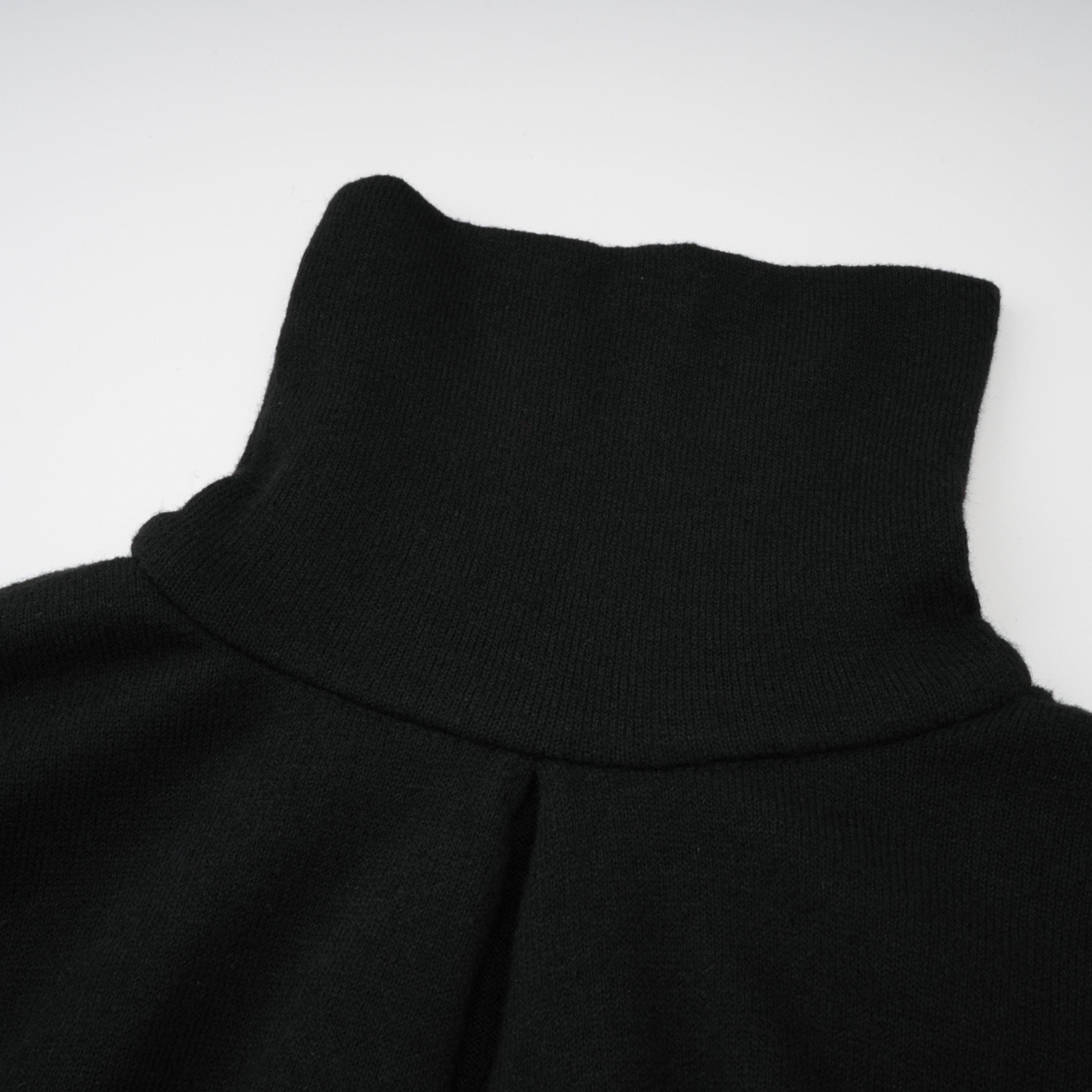 Filomena Black Layered Asymmetrical Knit Cape Top (Final Sale)