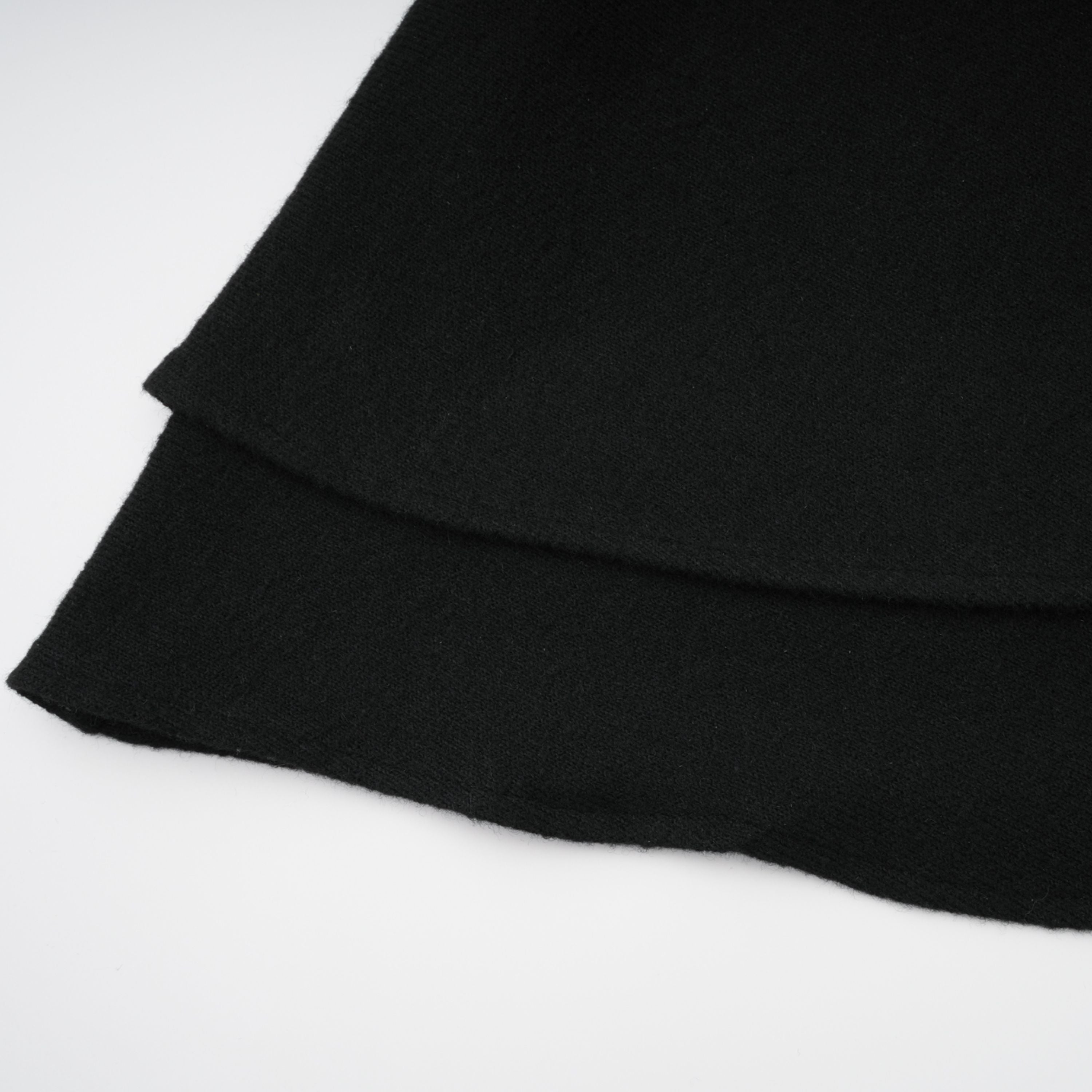 Filomena Black Layered Asymmetrical Knit Cape Top (Final Sale)