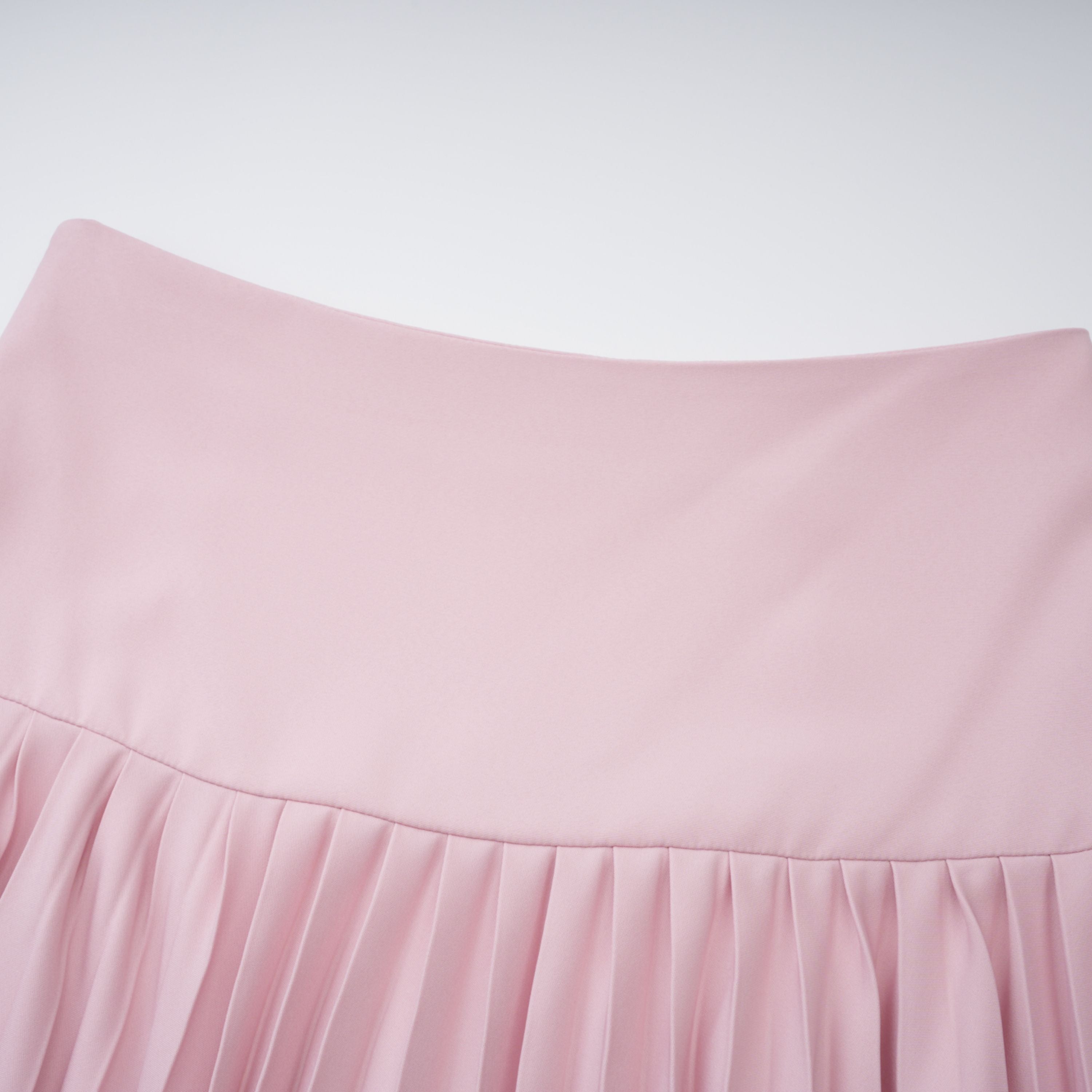 Priscille Pink Shawl & Corset Top & Pleated Skirt Set