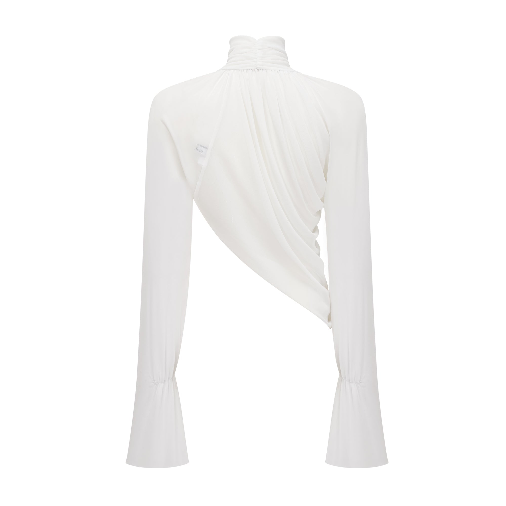 Giuseppina White High Neck Cut-Out Top & Skirt Set (Final Sale-US Only)