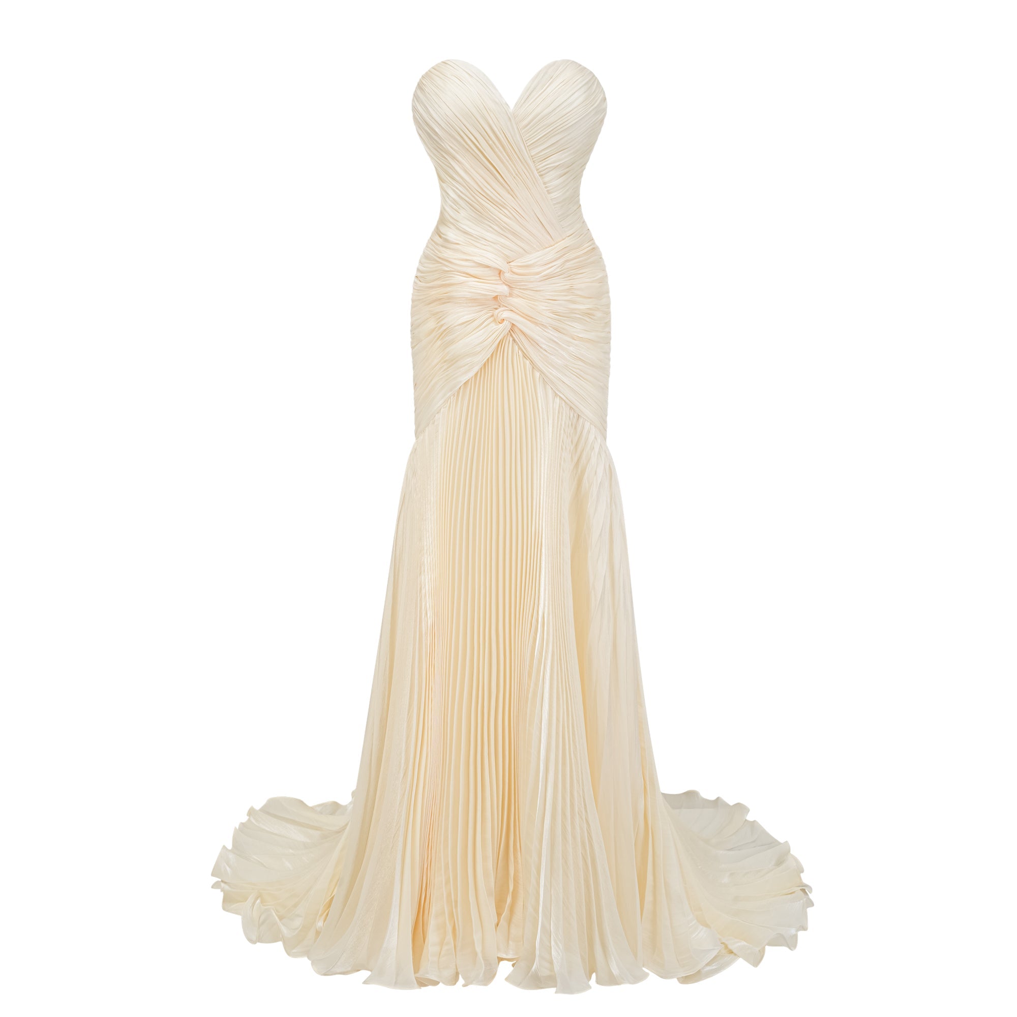 Roxane Yellow Cinched Waist Ruched Maxi Dress (Final Sale-US Only)