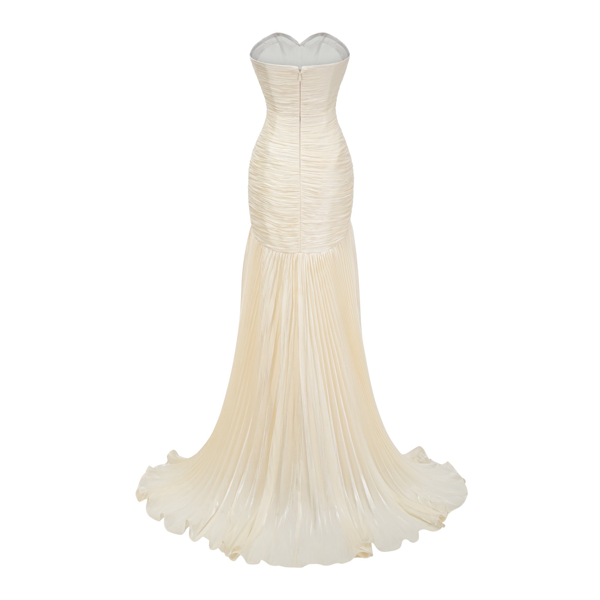 Roxane Yellow Cinched Waist Ruched Maxi Dress