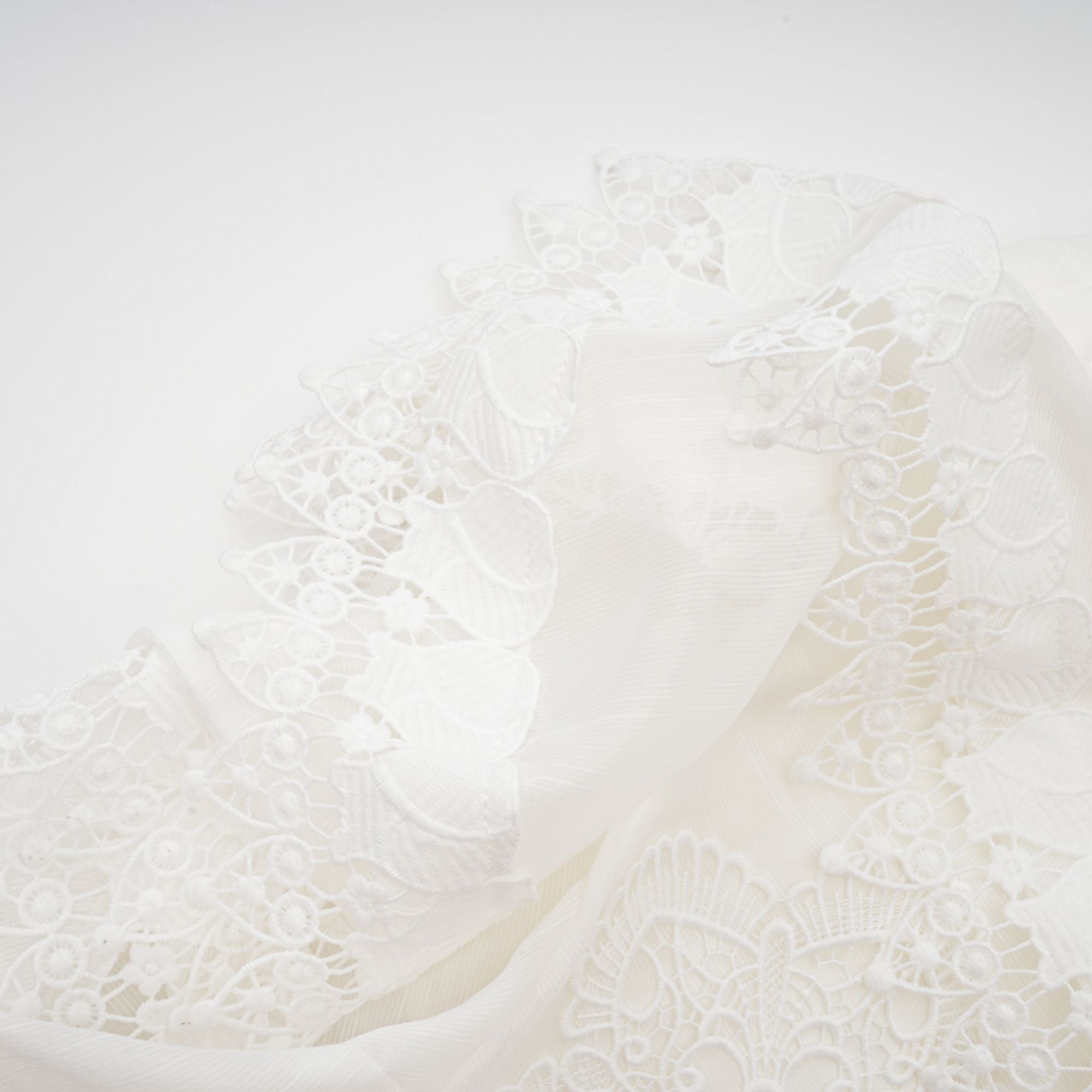Renée white semi-sheer shirt & skirt matching set (US Only)