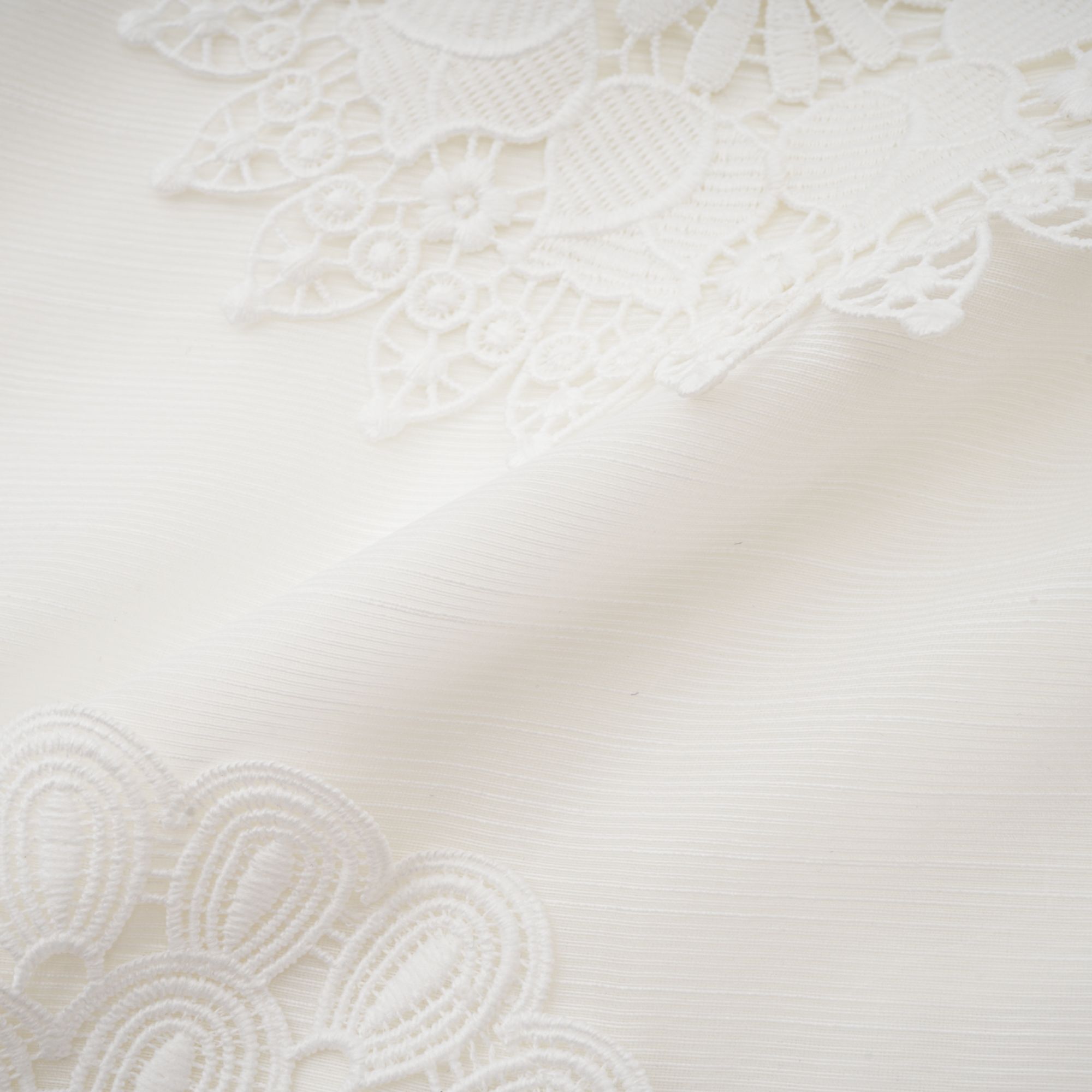 Renée white semi-sheer shirt & skirt matching set (US Only)