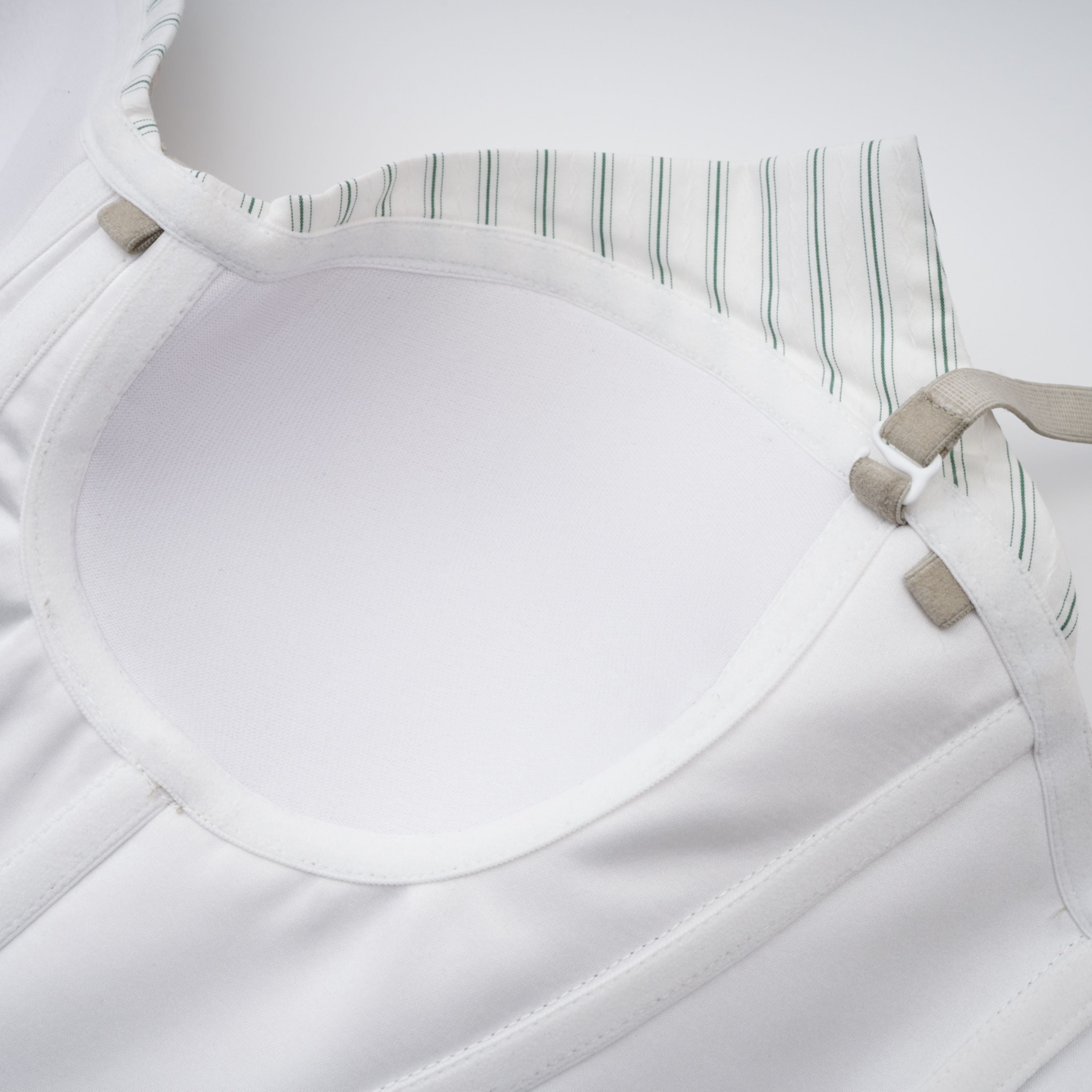 Virág Grey Stripe Panel Corset Top