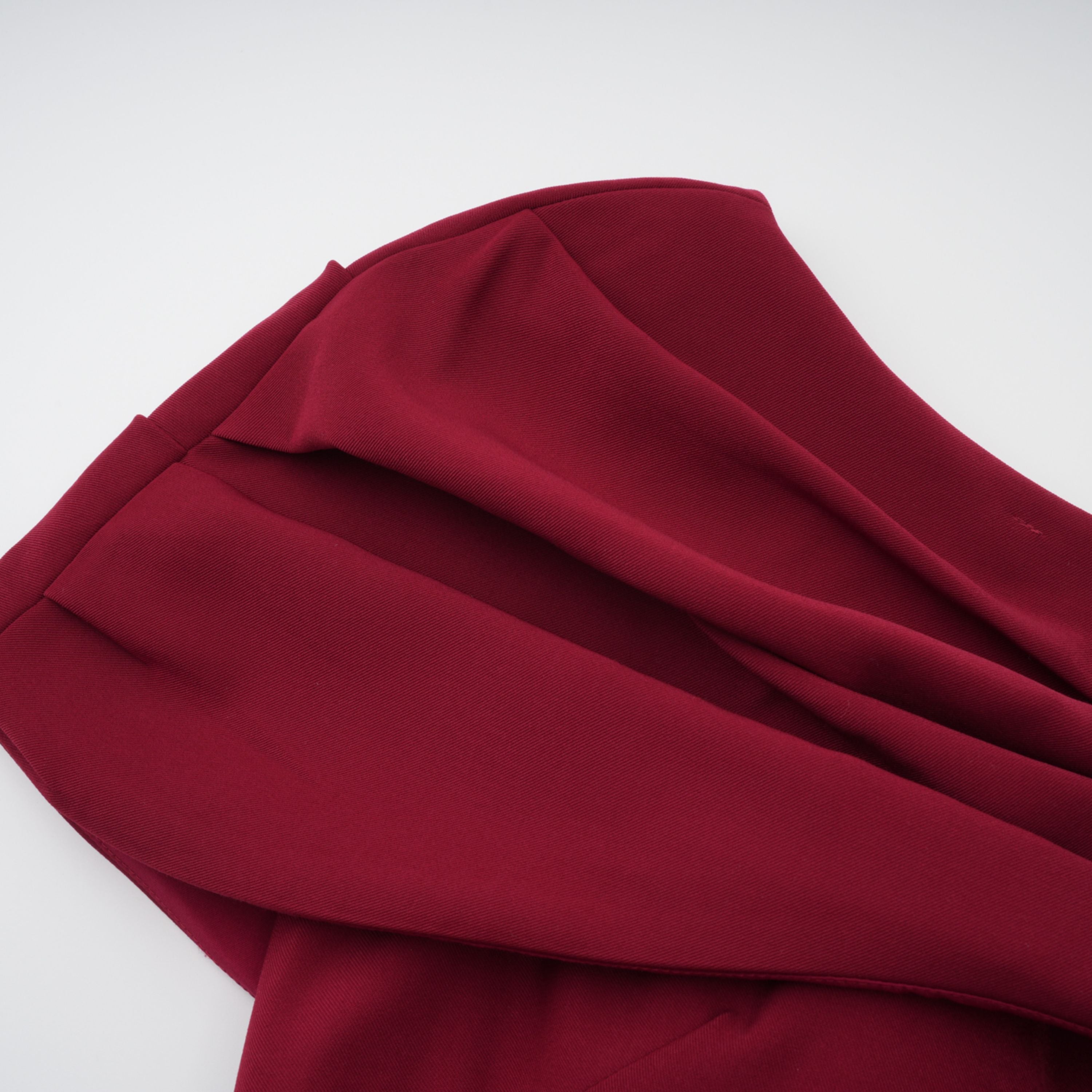 Lauren Red Ruched Shawl Detail Maxi Dress