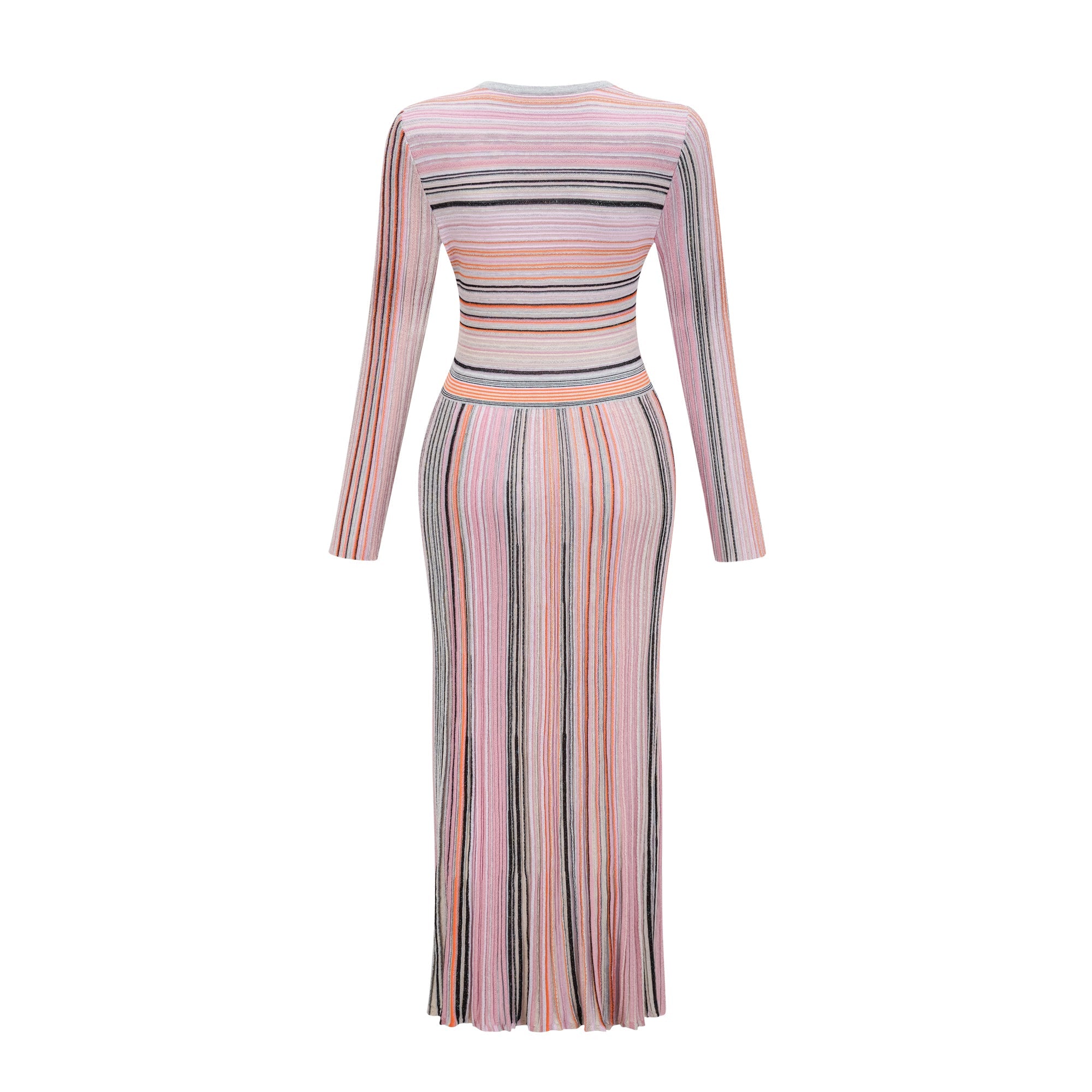 Mathilde metallic pleated midi dress in Pink (US Only)