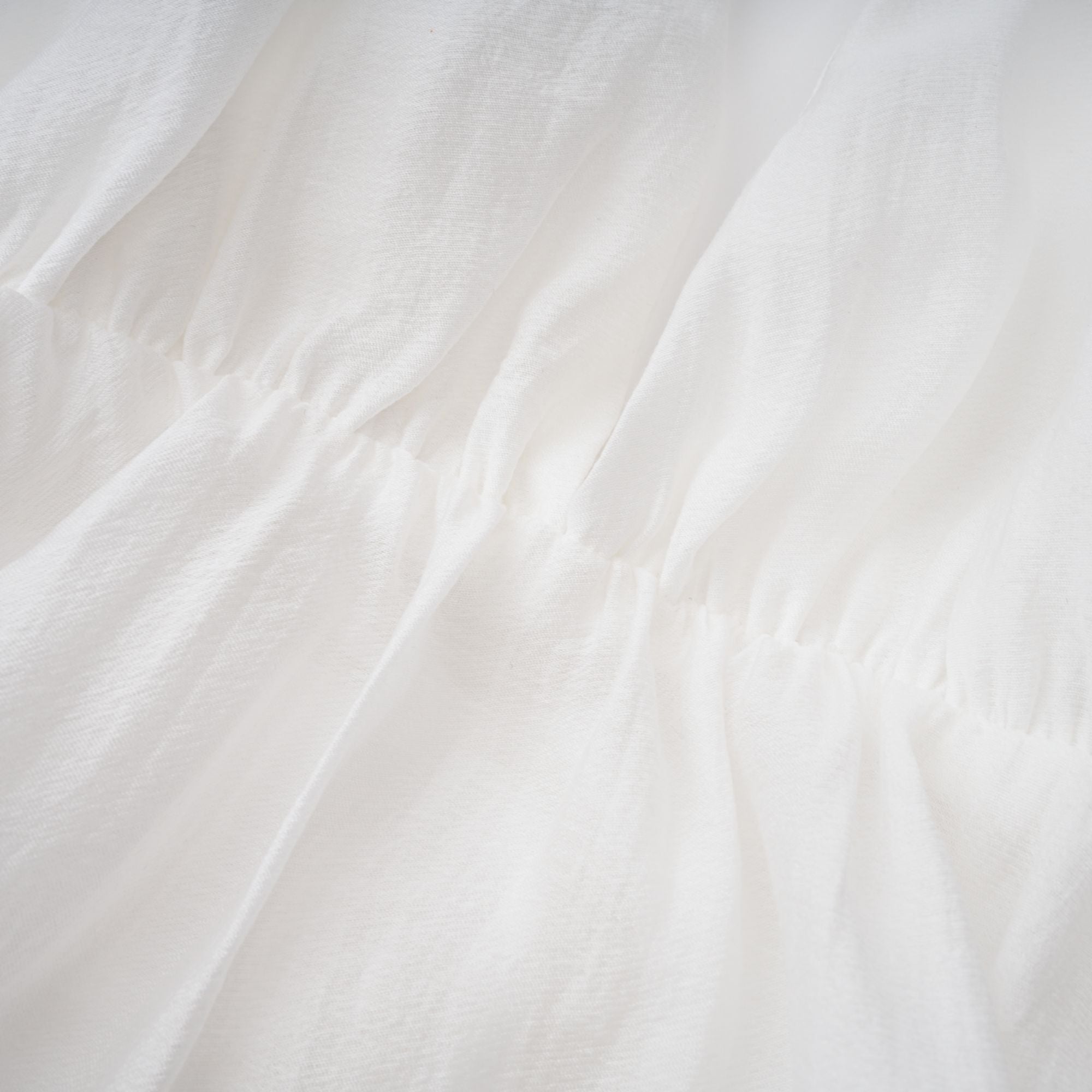 Quincie white shirred flounced mini dress (Final Sale)