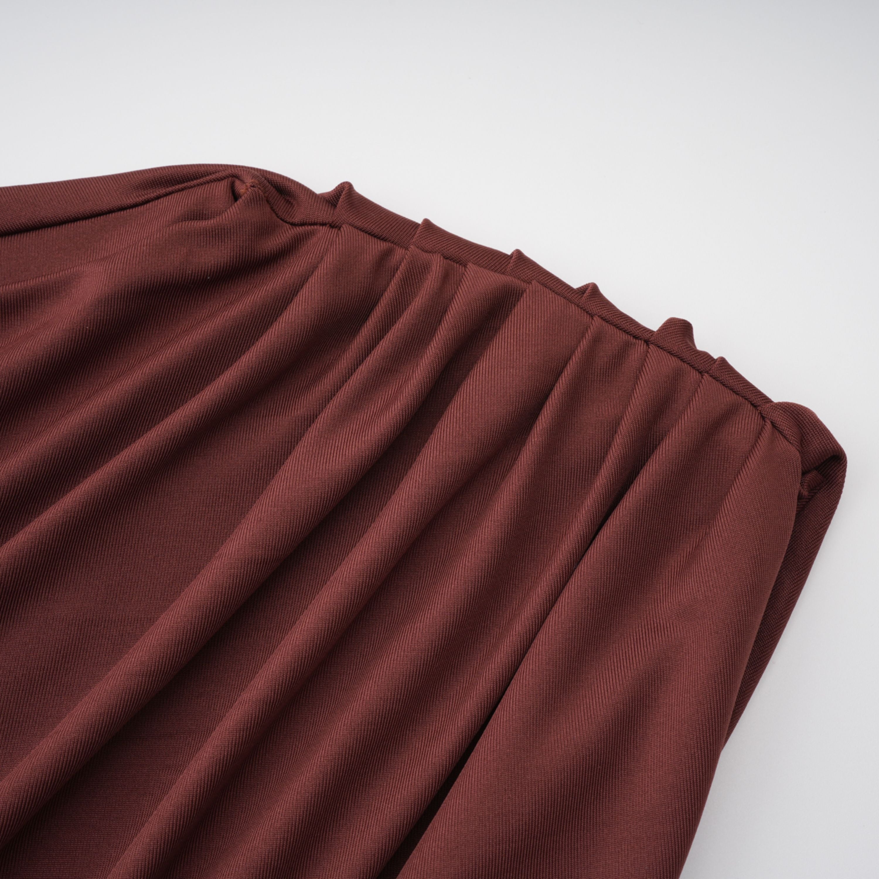 Seren Brown Ruched Tulle Panel Maxi Dress (Final Sale-US Only)