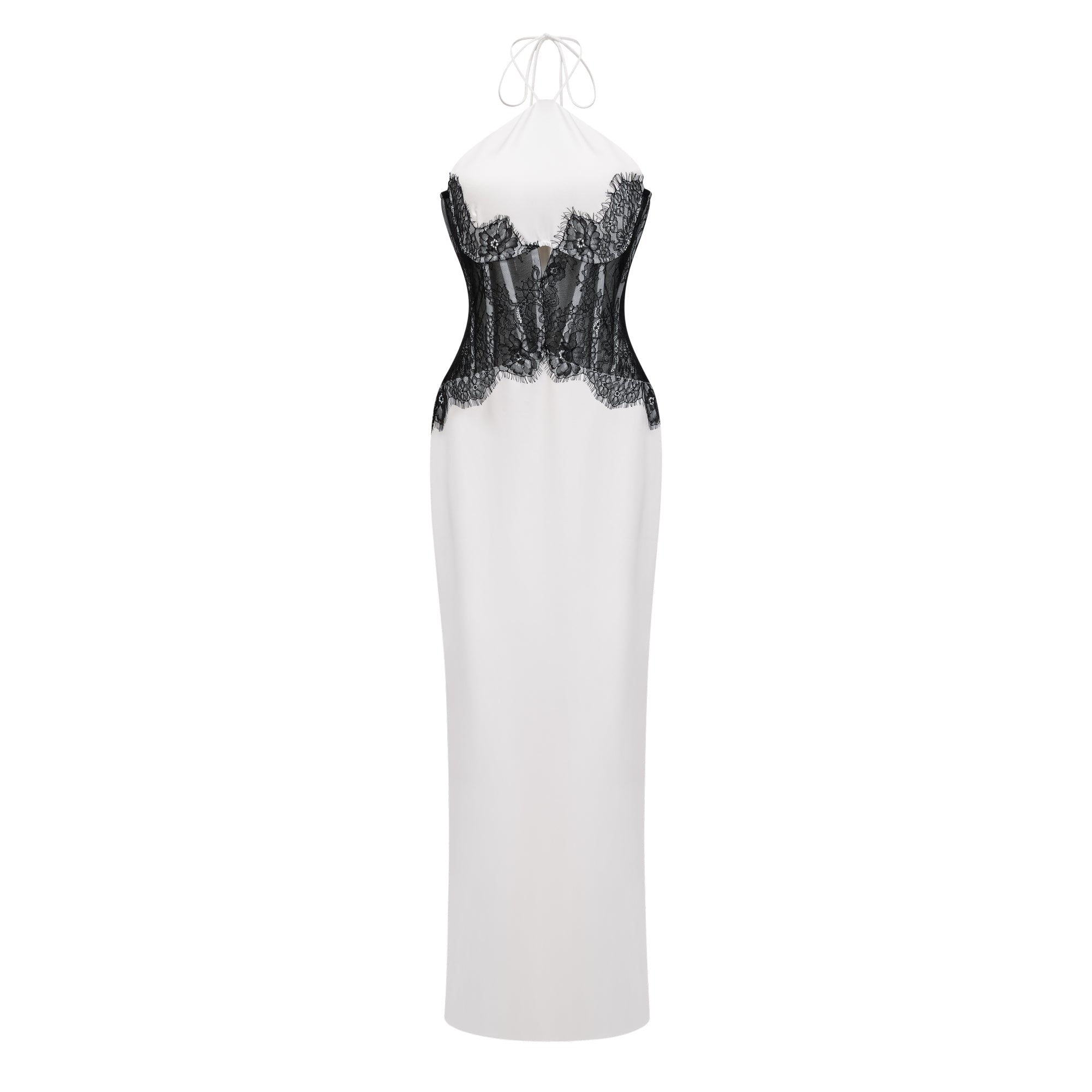 Mirabeau White Cut-out Lace Maxi Dress (Final Sale)