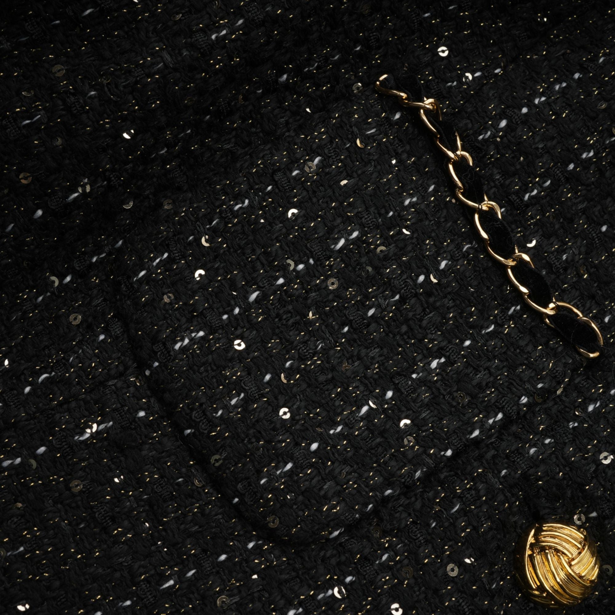 Audrey black sequin panelled tweed mini dress (Final Sale)