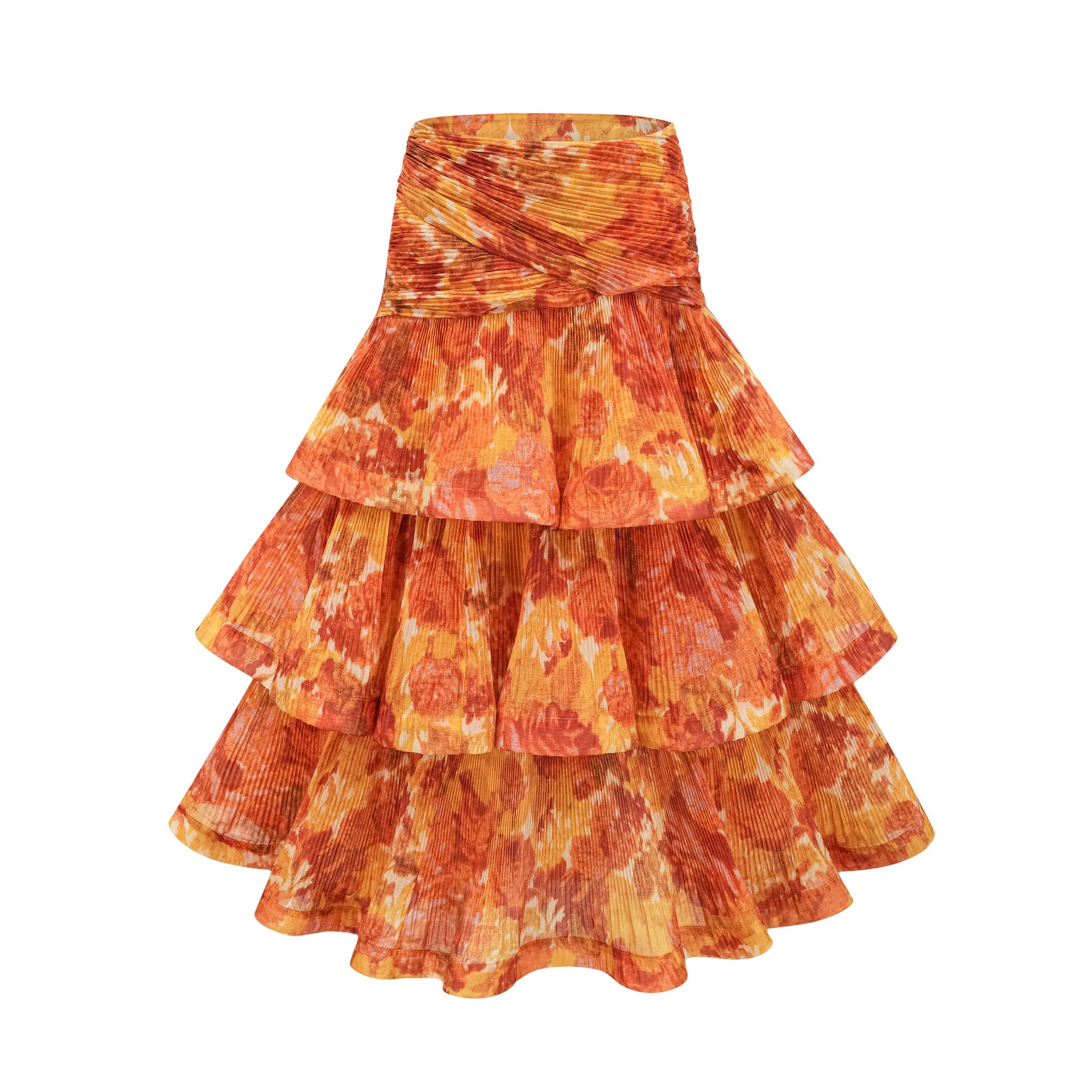 Océane graphic-print ruffled top & skirt matching set (US Only)
