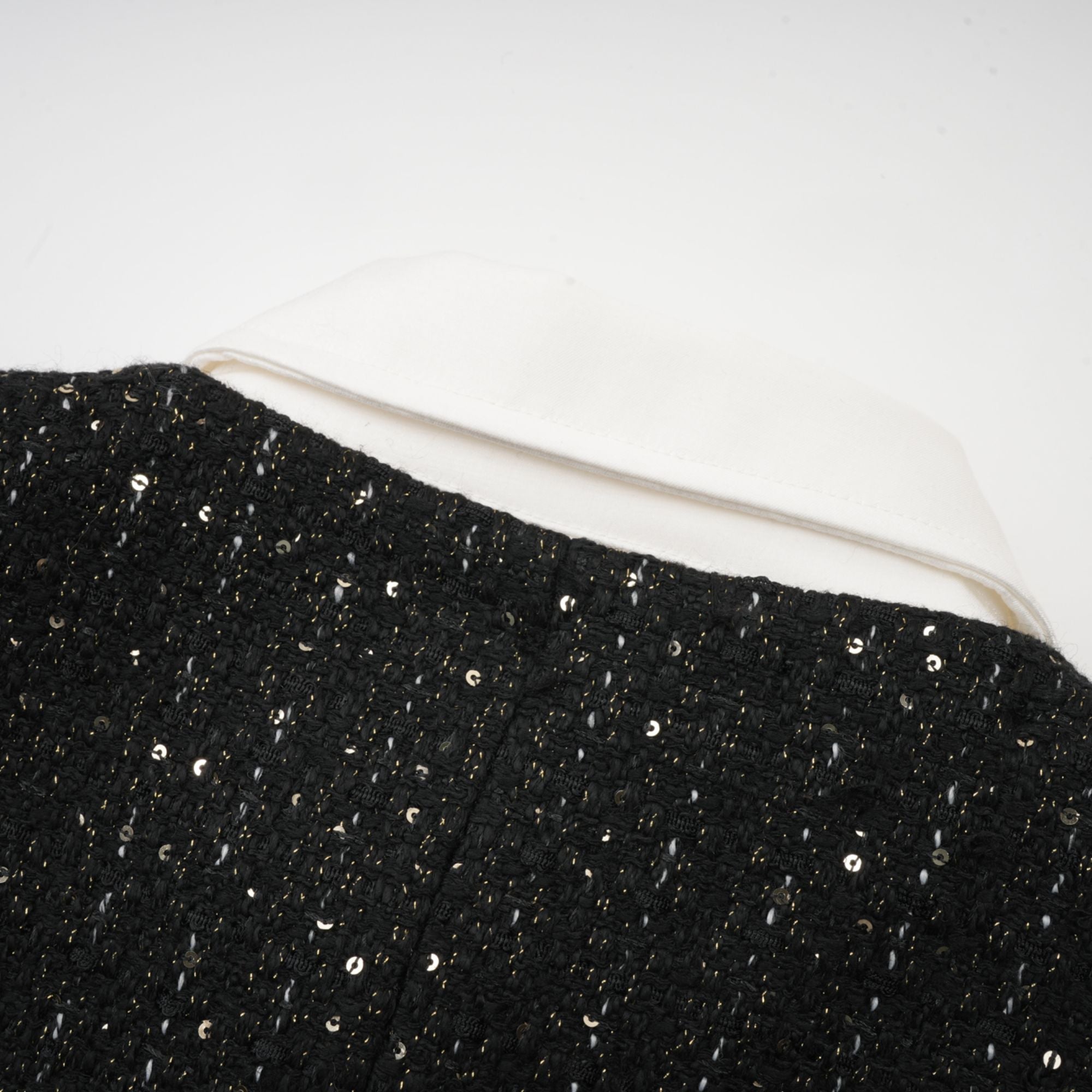 Audrey black sequin panelled tweed mini dress (Final Sale)