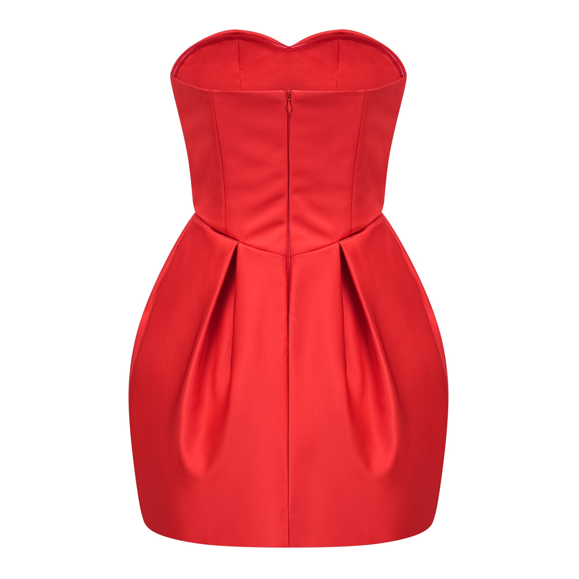 Laure Red Heart Off-shoulder Mini Dress