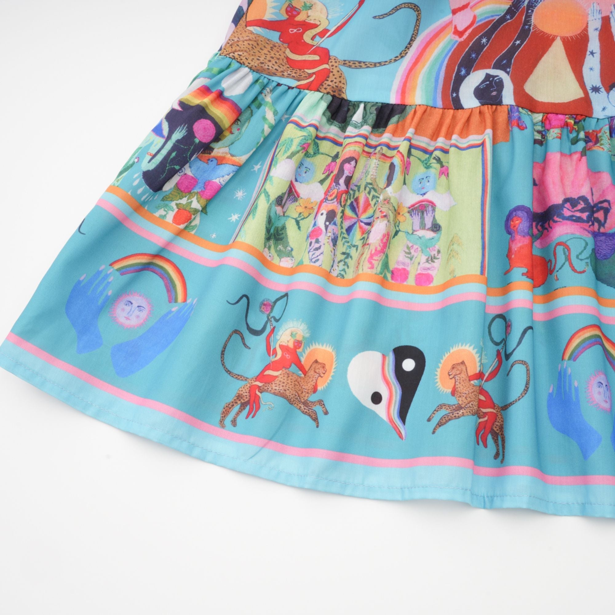 Valérie pattern-print flared mini dress (US Only)