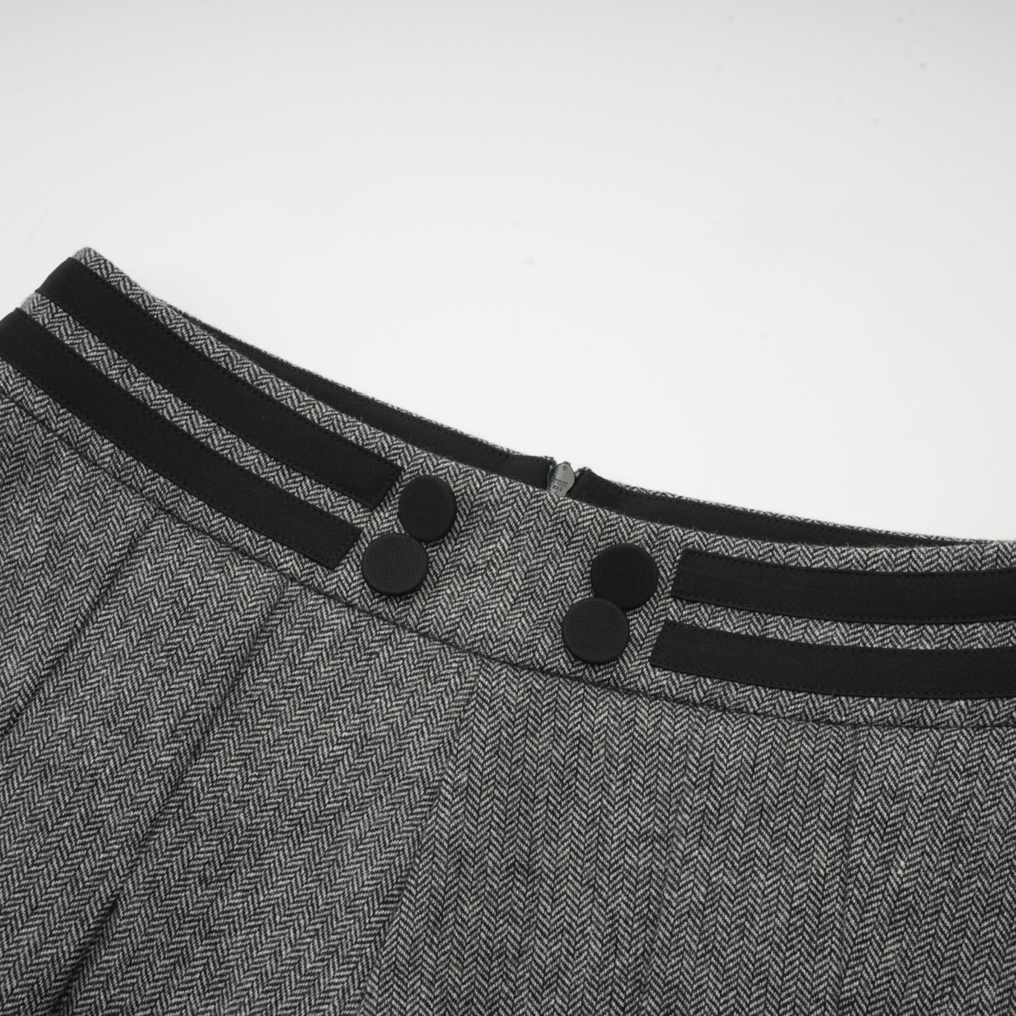 Agathe grey herringbone top & shorts matching set (Final Sale)