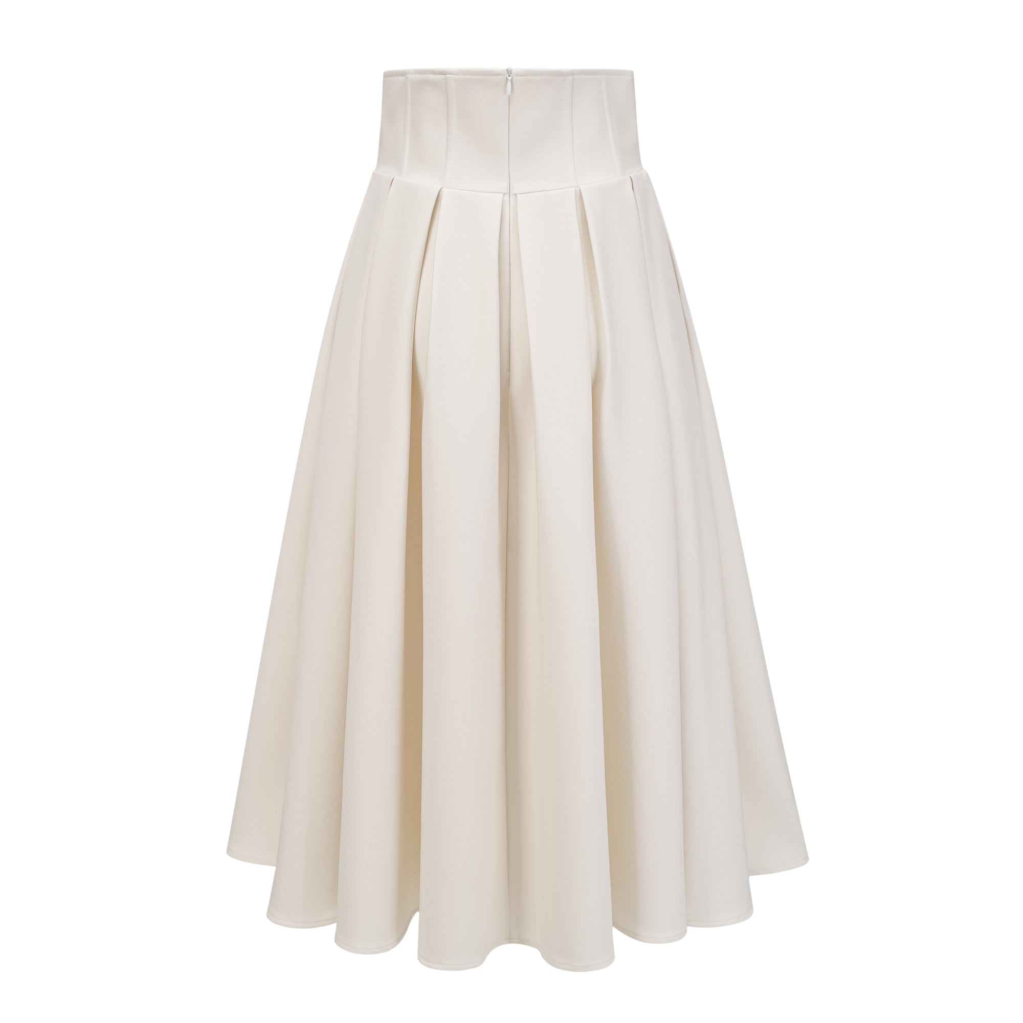 Maja White Faux Pearl Jacket & Pleated Skirt Set (Final Sale-US Only)