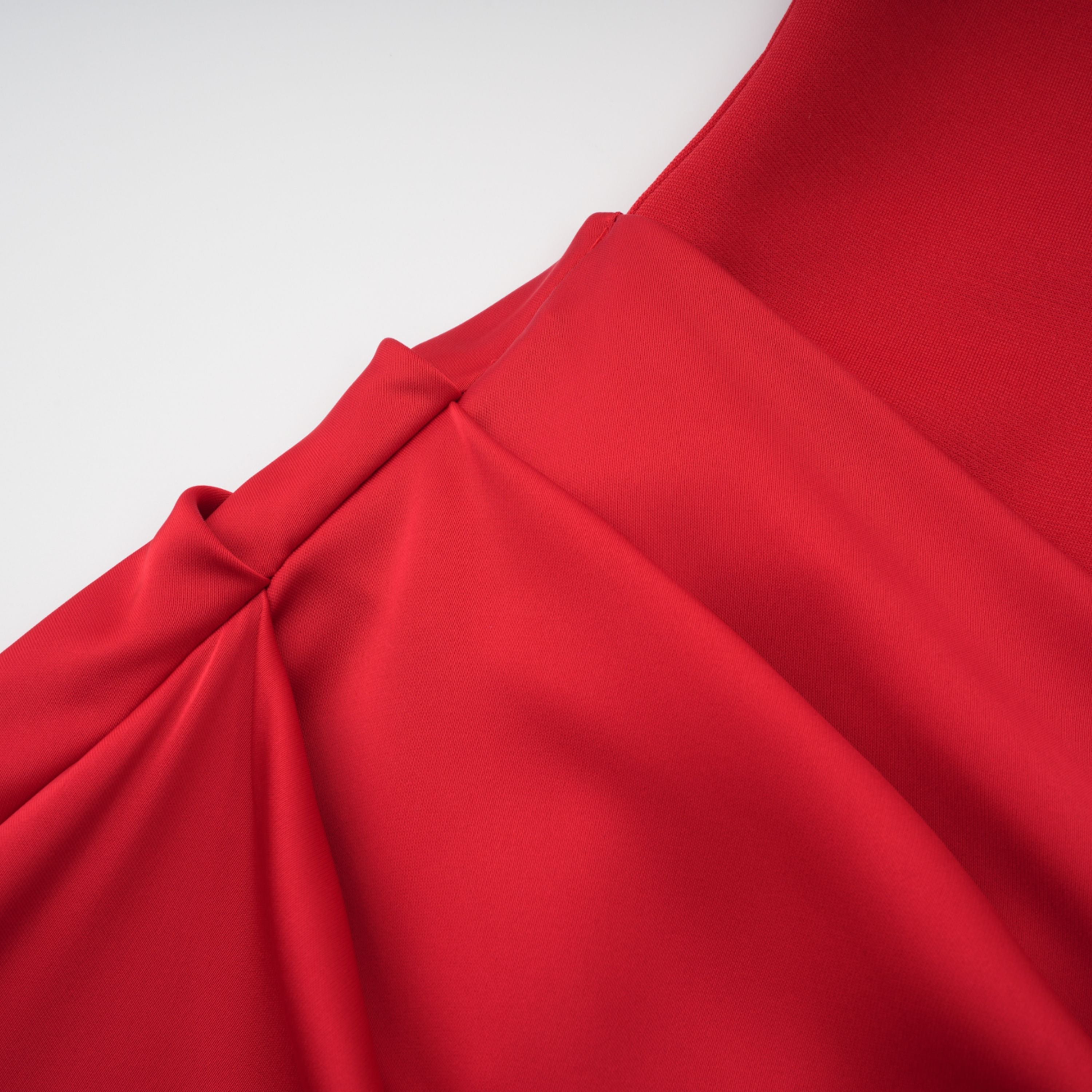 Berit Red Scarf Off Shoulder Ruched Maxi Dress (Final Sale-US Only)