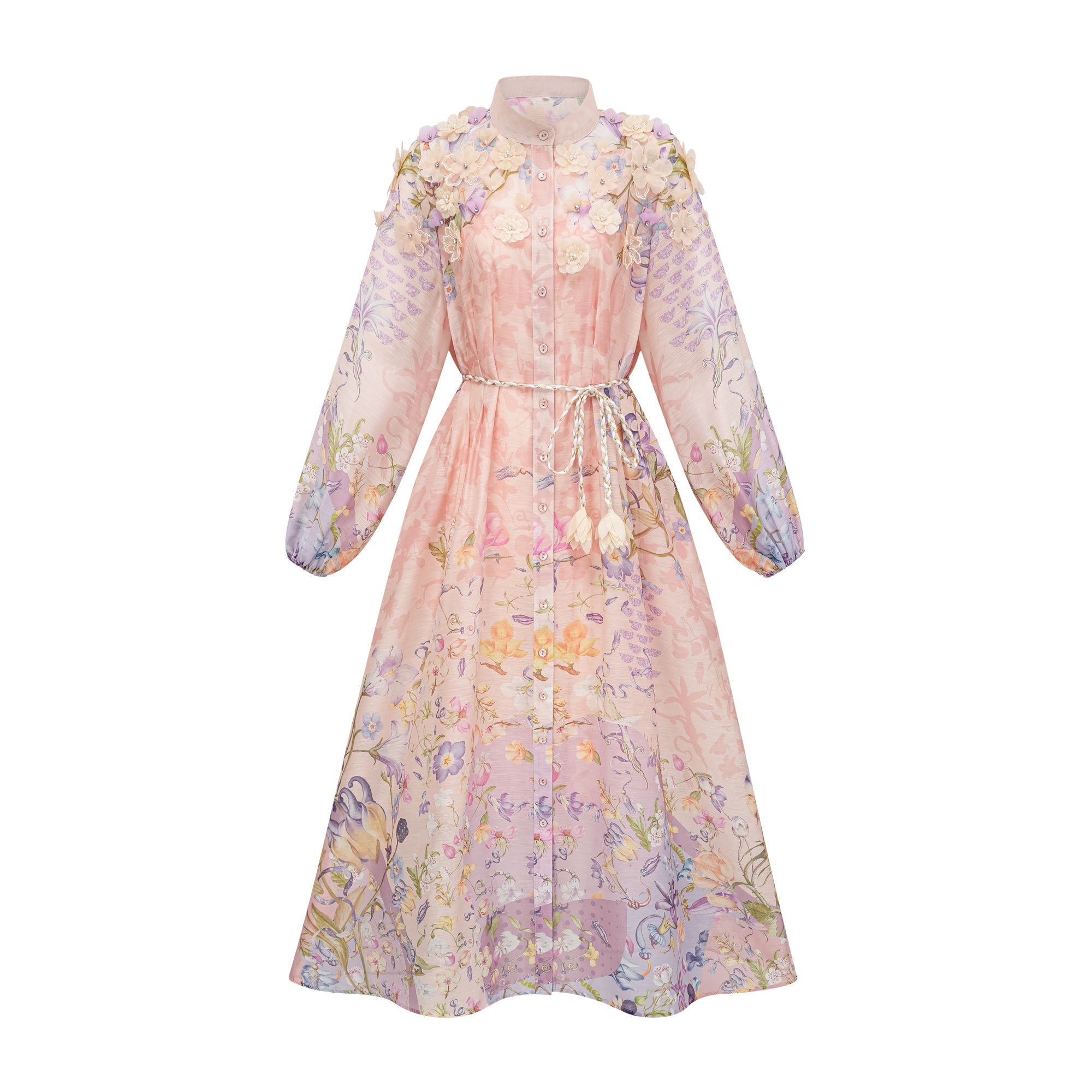 Delphine Pink Floral Print Maxi Dress (Final Sale-US Only)