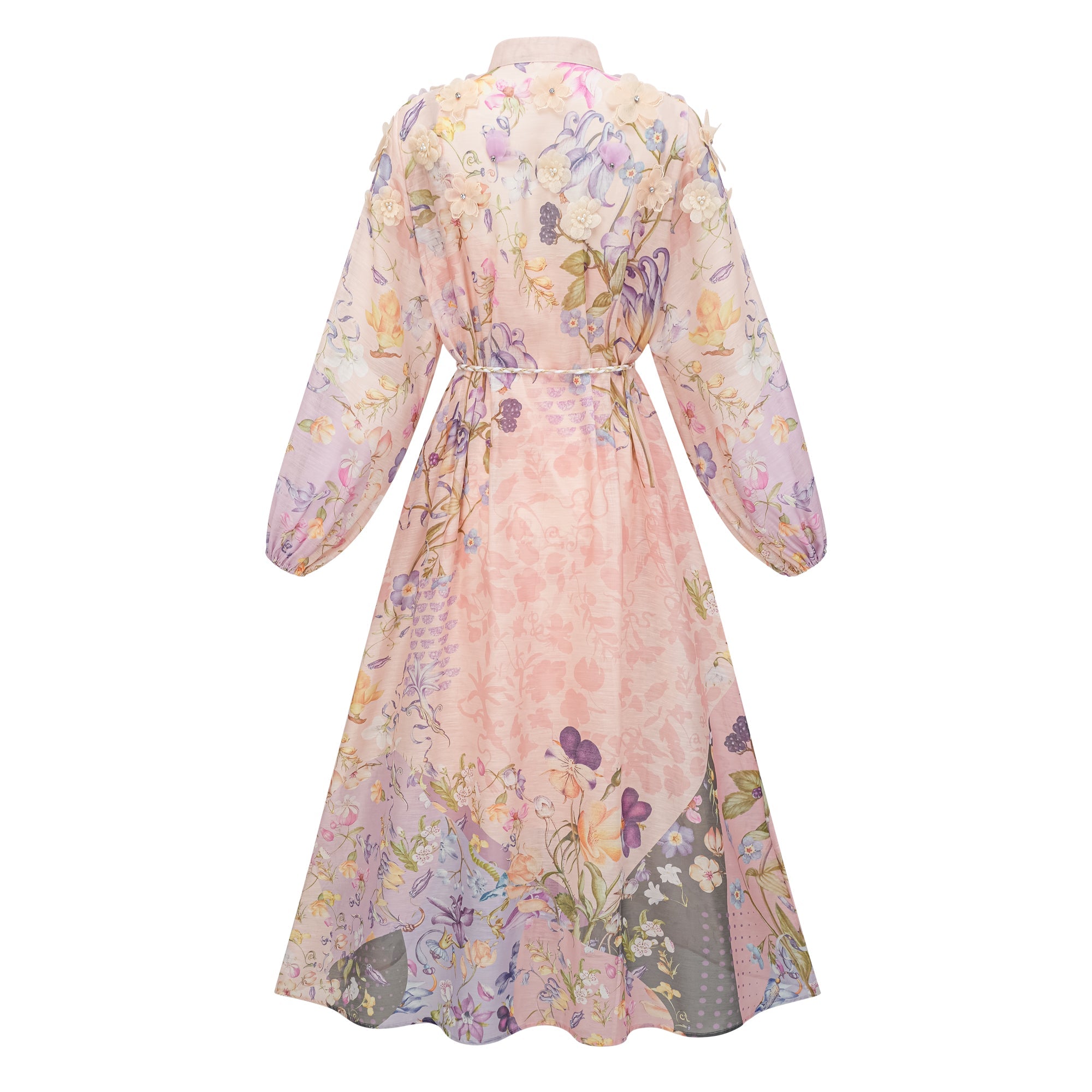 Delphine Pink Floral Print Maxi Dress